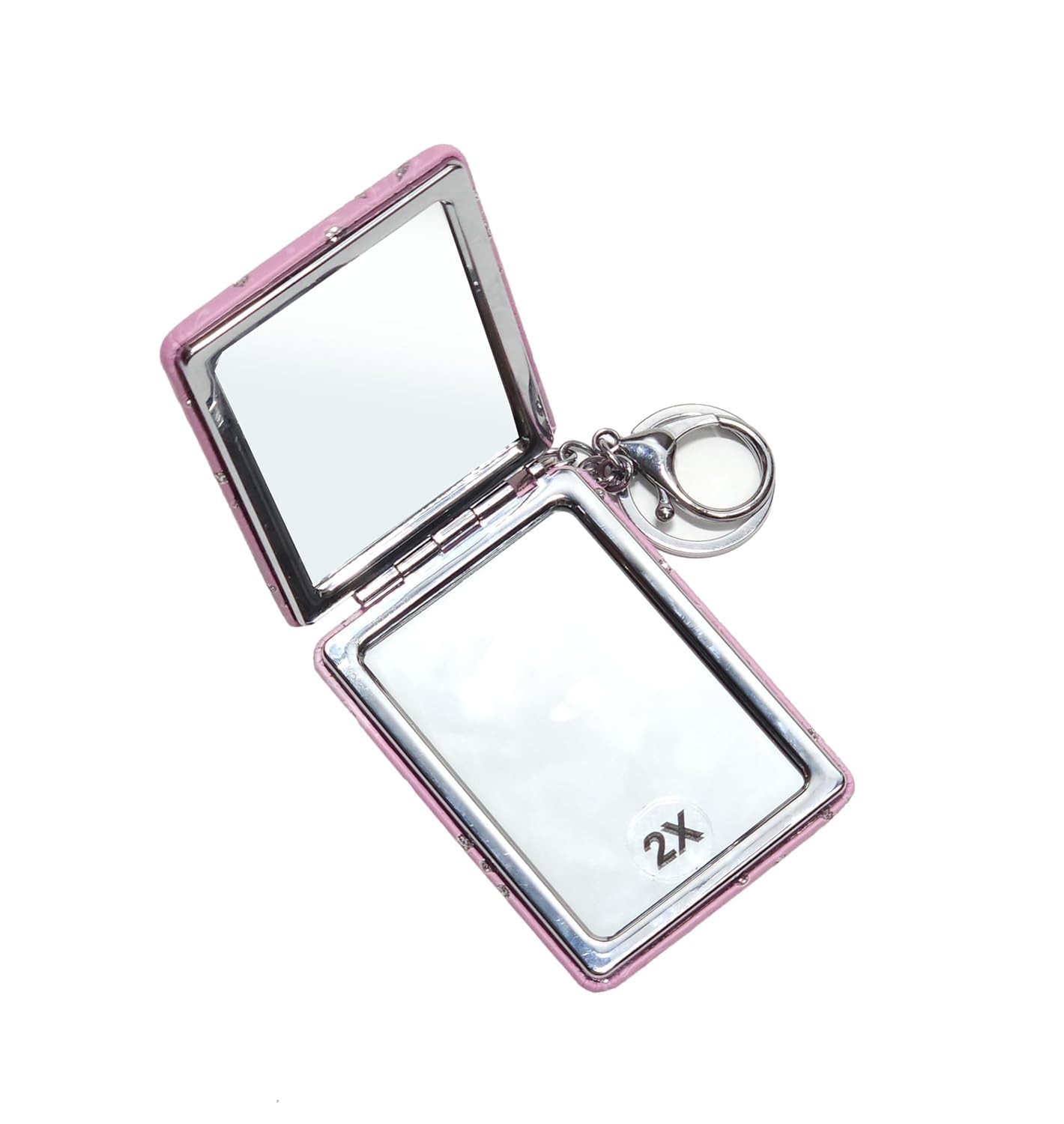 MEPOINT Compact Mirror with Keychain for Girls Compact Mirror Gift for Girls, Portable Cute Small Metal Folding Pocket Makeup Mirror-picture-23