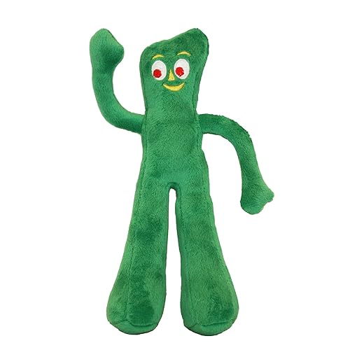 Multipet Gumby Plush Filled Dog Toy, Green, 9 inch (Pack of 1)