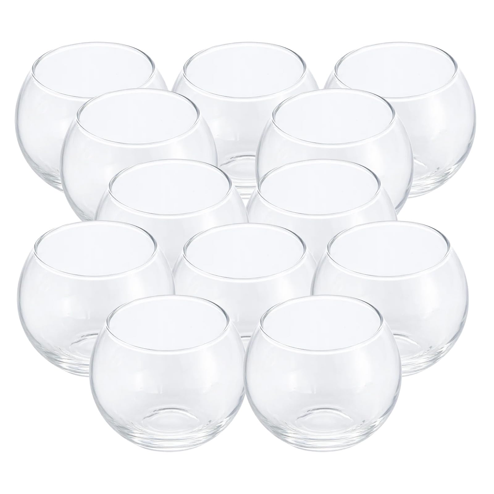 12 Pack Transparent Wish Candle Holders,Clear Christmas Candle Holders for Table Decorations, Wedding & Home Centerpiece, Crystal Votive Holders for Tealight Candles, (Transparent)