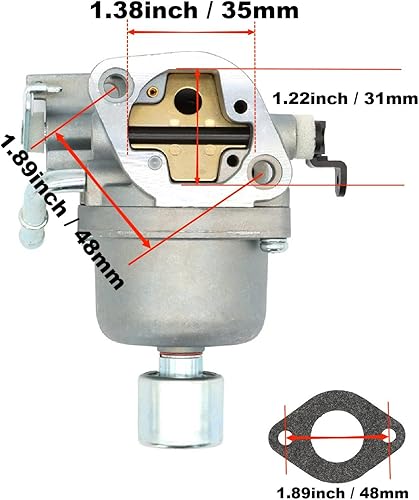Miniatura 4 de Carburador AM135089 compatible con John Deere 107H 125 L111 L118 L120 LA120 LA130 S2046 X140 (para algunos modelos) S/N por debajo de 023204 699807