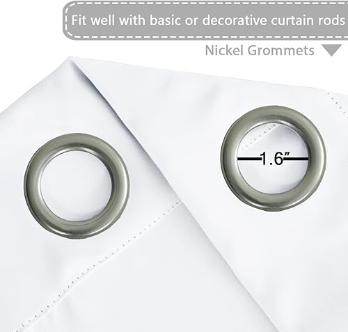 Miniatura 4 de H.VERSAILTEX - Paneles de cortinas blackout con aislamiento térmico, extraanchas y con ojales en la parte superior, para patios, puertas correderas