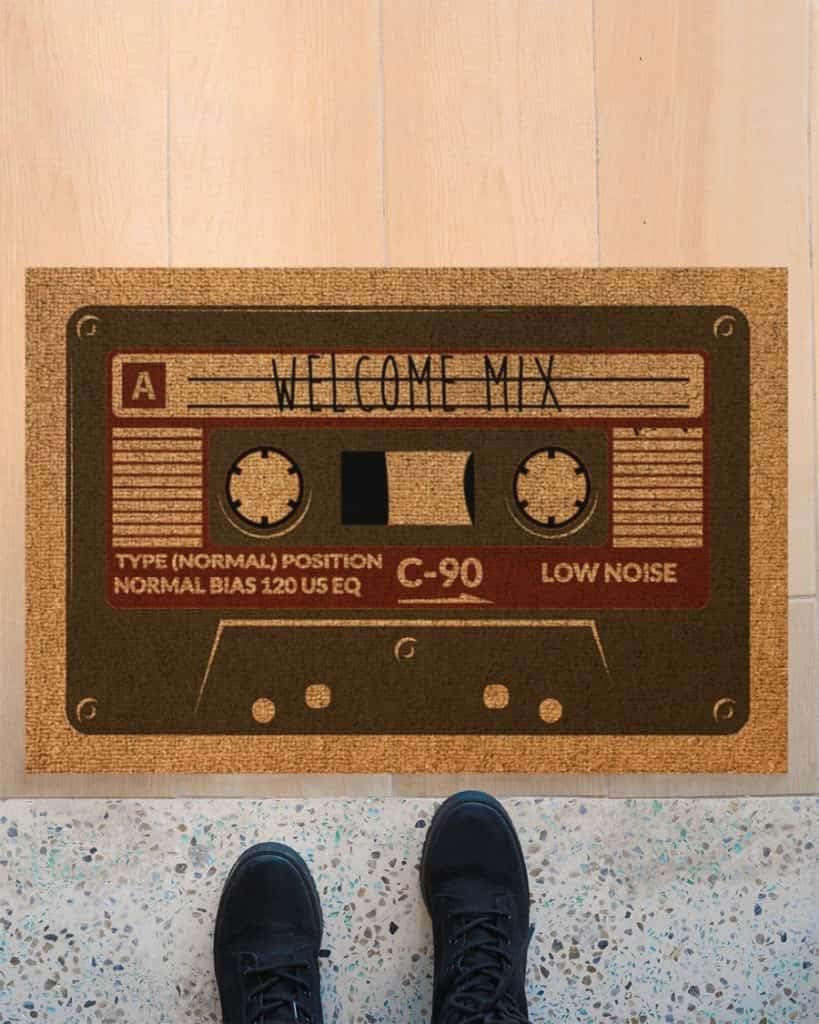 Mix tapis de porte drôle motif cassette audio welcome la parfaite idée de cadeau de crémaillère