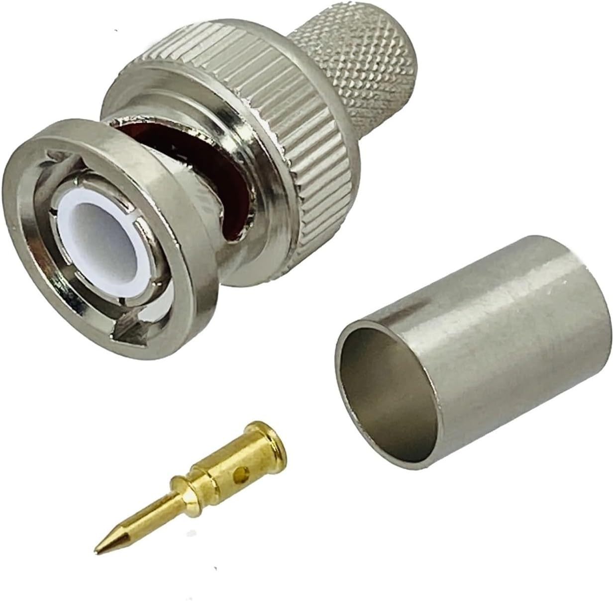 Amazon.com: EPBTMQ 2pcs Connector BNC Plug Male Crimp for RG5 RG6 5D-FB ...