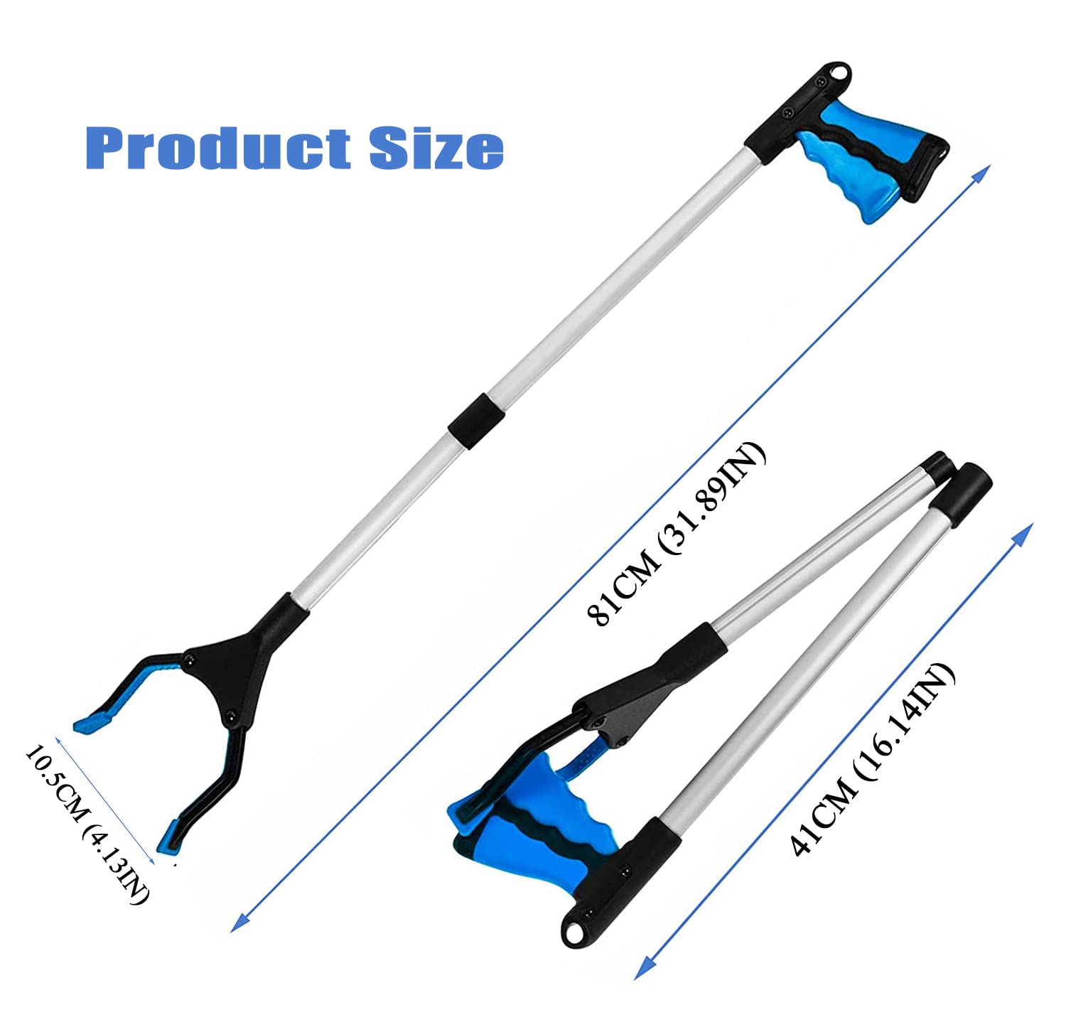 Keyck Pinza Telescopica 81cm Pinza Prensile Alluminio Raccogli Oggetti