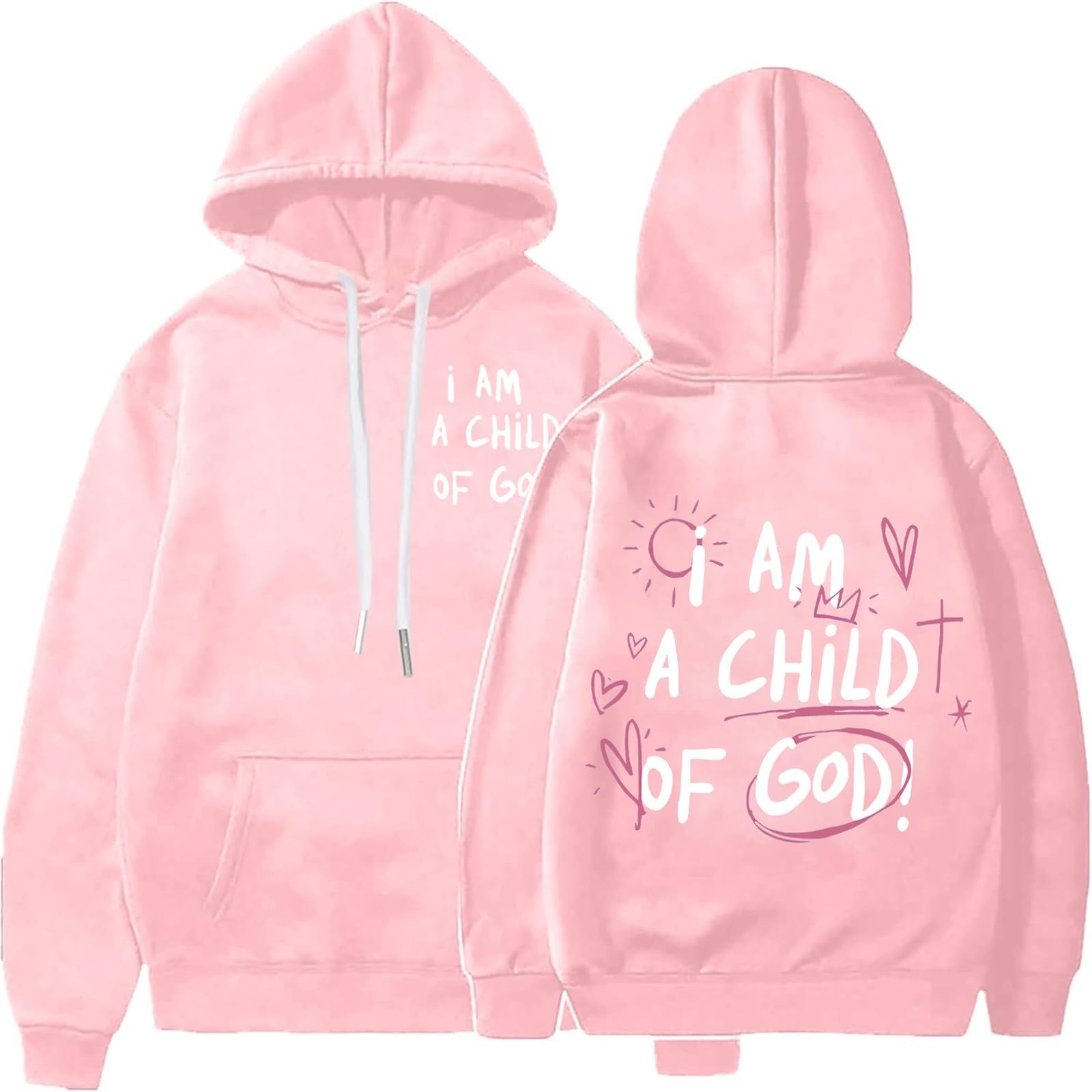 Christian Graphic Hoodies Fall Fashion 2025 Preppy Letter Print Long Sleeve Pullover Sweatshirt with Pocket Teen Girls