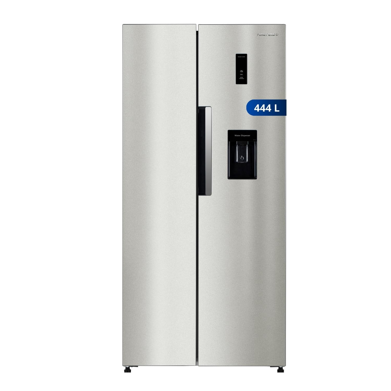 First One Réfrigérateur Side by Side 444L FSBS444IX Inox Distributeur d'eau