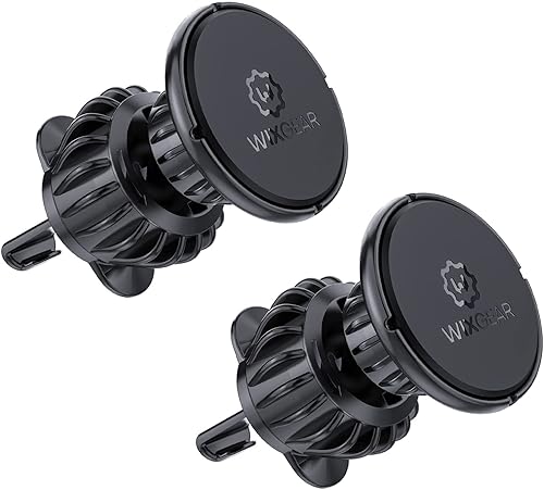 Miniatura 1 de WixGear Paquete de 2 soportes magnéticos universales para ventilación de aire para automóvil, soporte de teléfono para teléfono para teléfonos