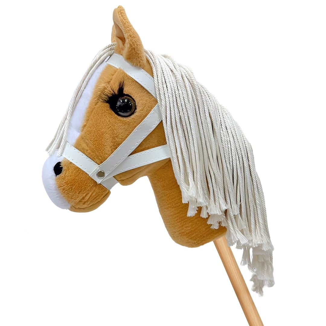 Wilcox equimed Mini Hobby Horse with Bridle – Realistic Head Design | Ideal for Little Children (Palomino)
