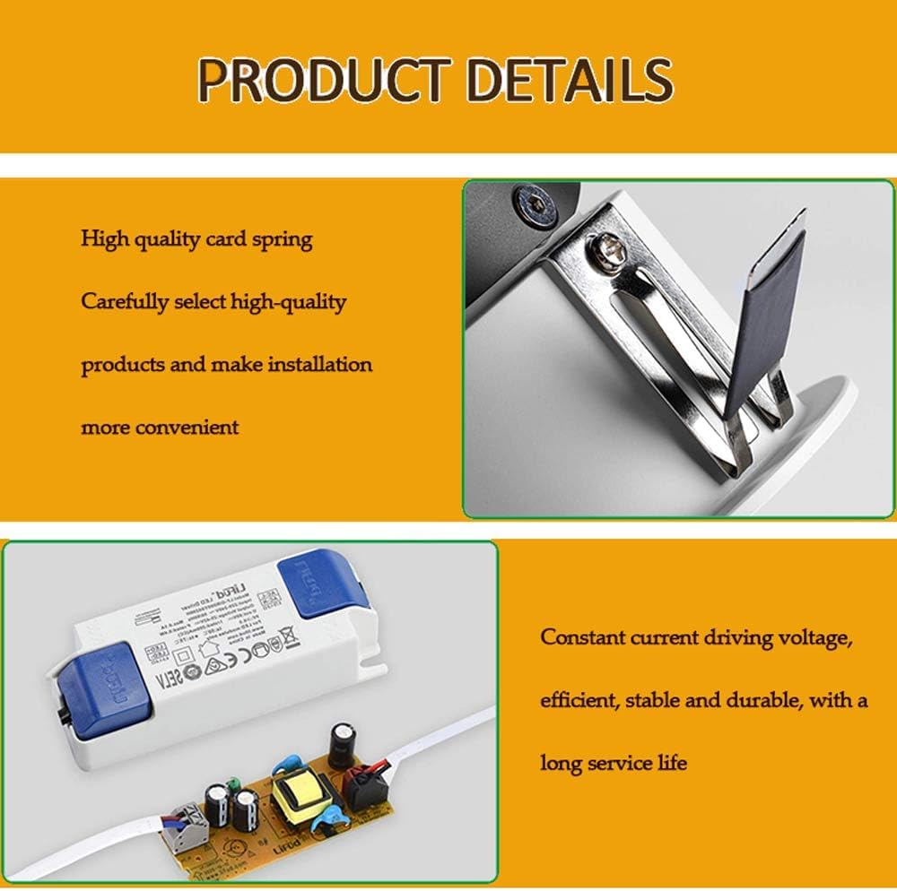 Retrofit LED Recessed Lighting 2 Pack 3.1 Inch White Retrofit Recessed Can Lights, Baffle Trim, 3CCT Switchable 3000k-6000k Dimmable Downlights,