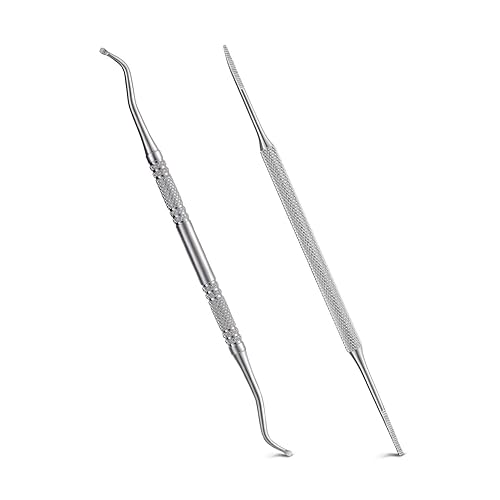 2 archivos encarnados para uñas de los pies y levantadores con estuche de almacenamiento herramienta de uñas encarnadas de acero inoxidable 100