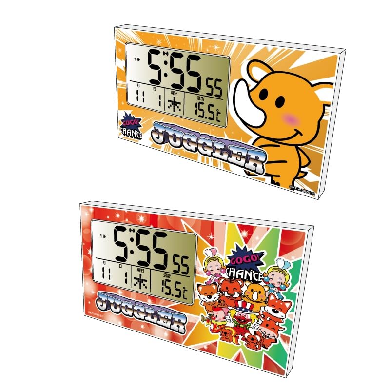 Amazon.co.jp: ジャグラー 横型 電波 クロック3 SDver. 置き時計 温度