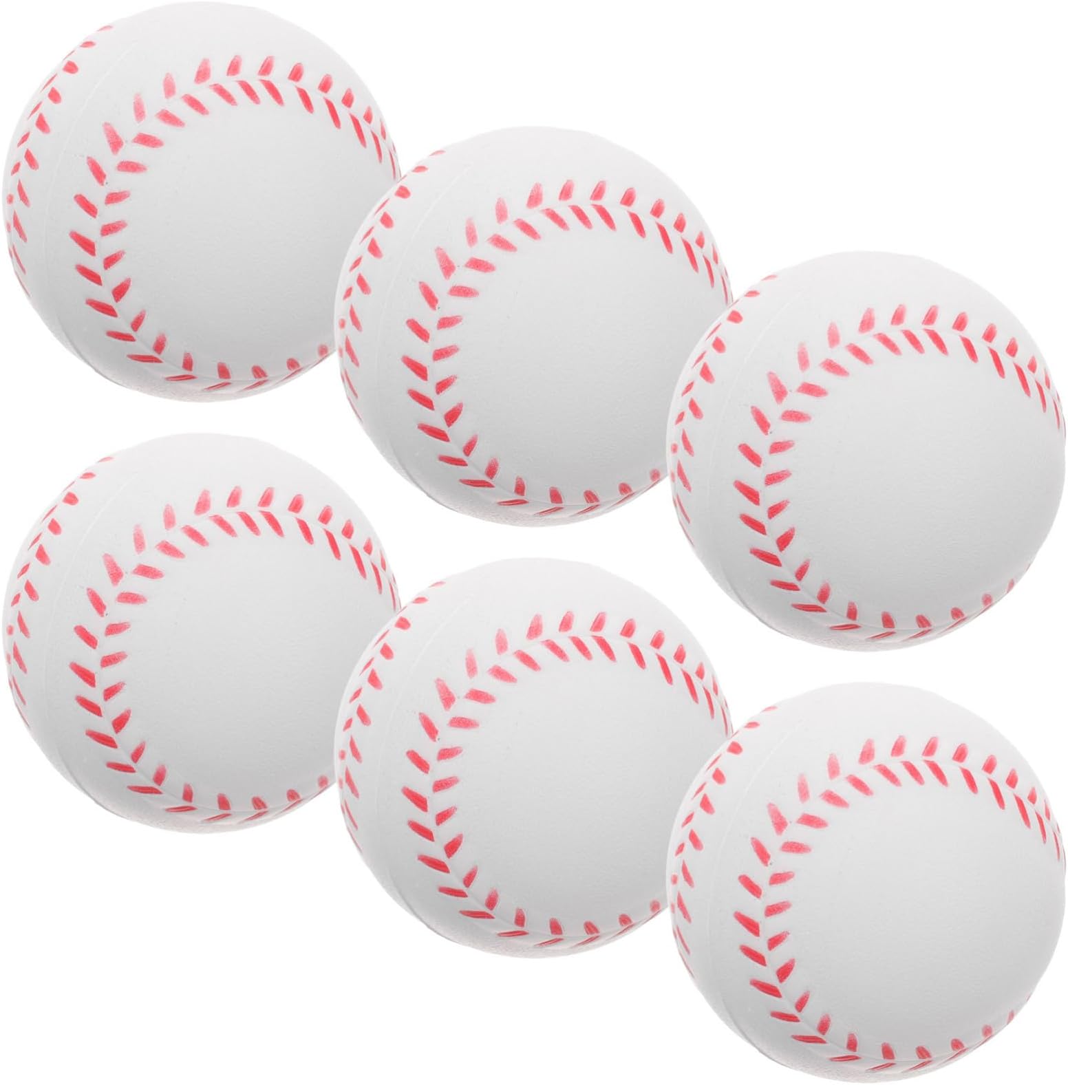 VICASKY 6pcs Training Baseball Softballs Pu Practice Balls for Boys and Girls Boy Girl Indoor Outdoor Sports Training Baseballs