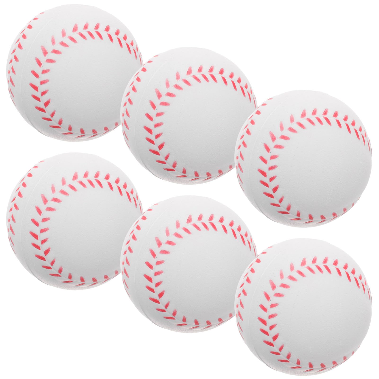 VICASKY 6pcs Training Baseball Softballs Pu Practice Balls for Boys and Girls Boy Girl Indoor Outdoor Sports Training Baseballs