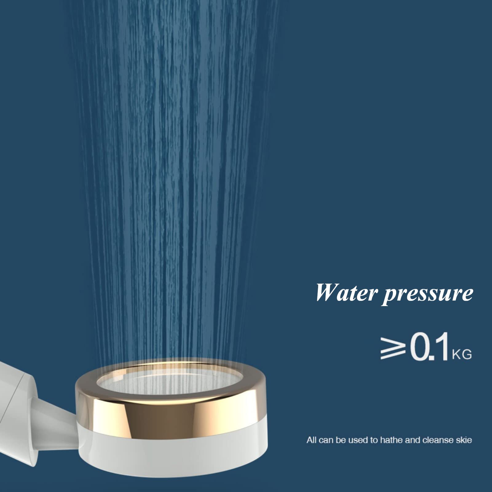 Handheld Shower Head with High Pressure, Rainfall Showerhead with Filter for Dry Skin and Hair