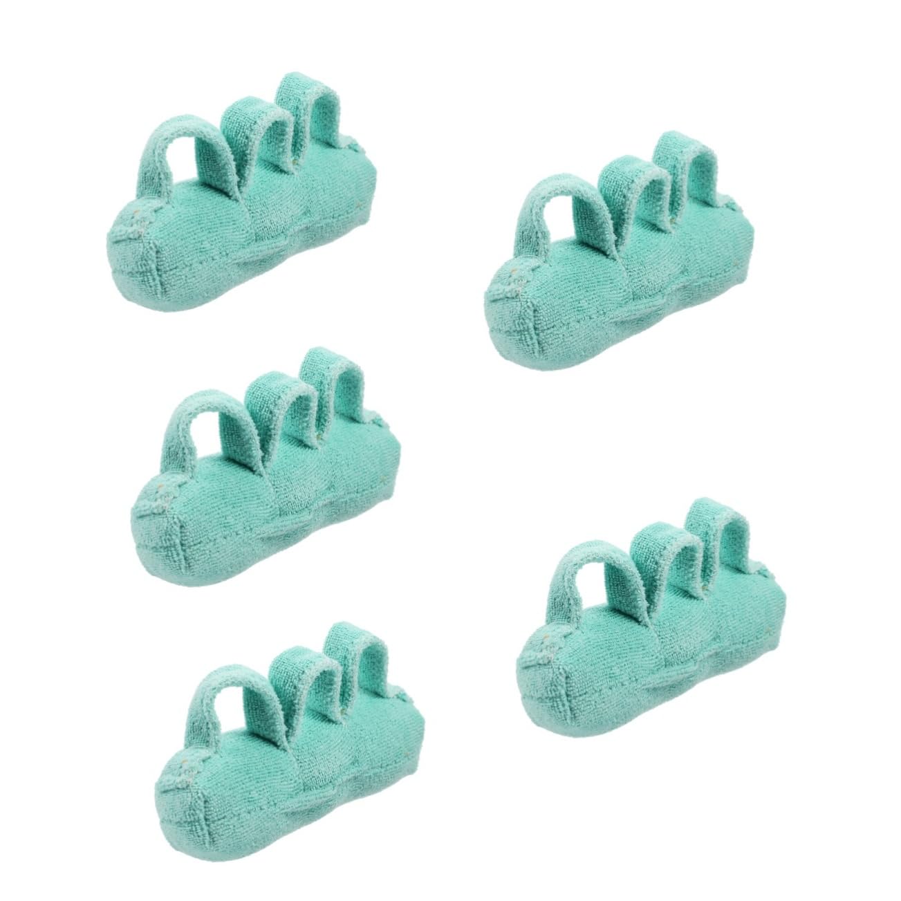 Mobestech 5pcs Finger Exerciser for Elderly Comfortable Thumb Palm Protector Pad Ulcer Finger Separator Cushion Breathable Hand Training Support for Bedridden Patients