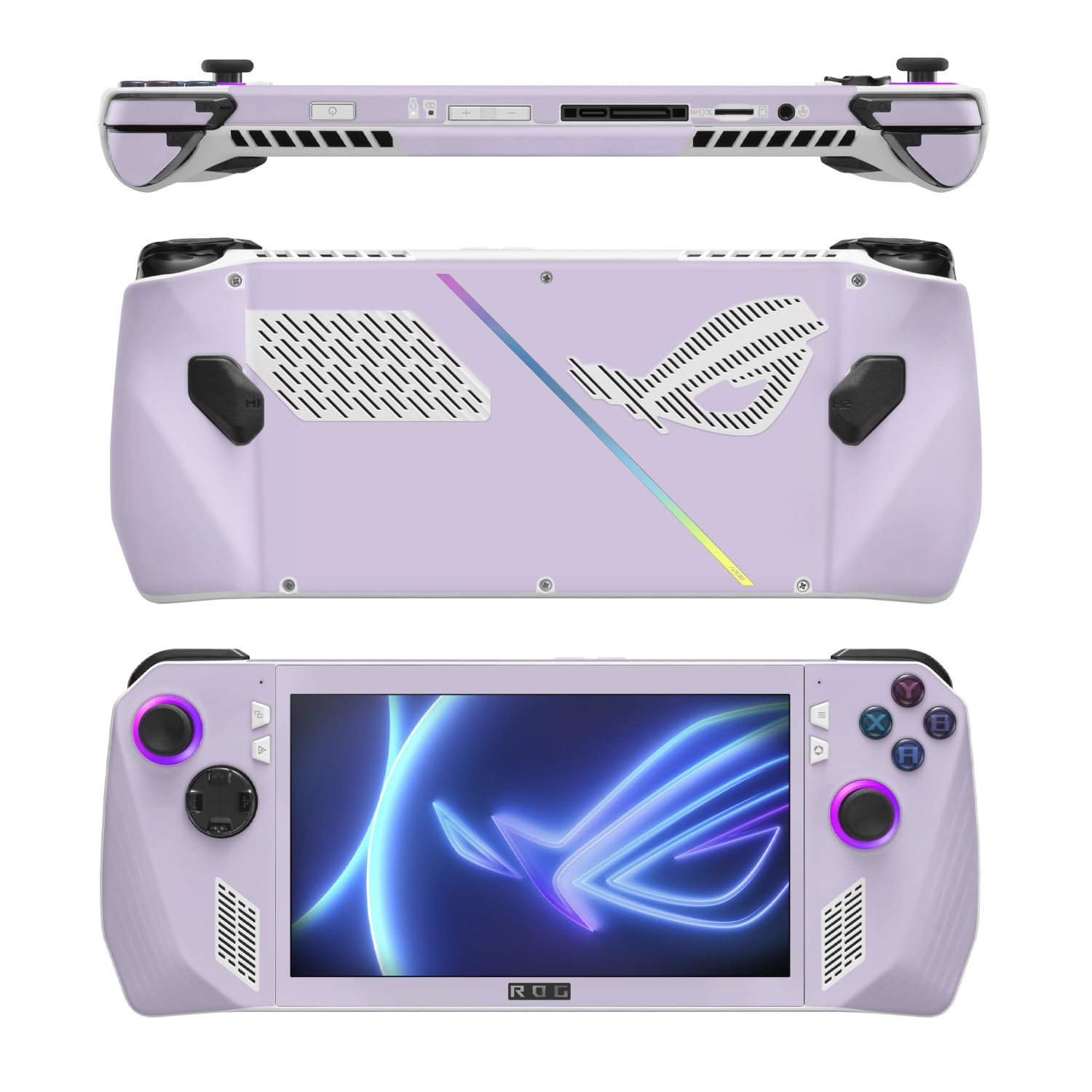 MightySkins Skin Compatible with Asus ROG Ally - Solid Lilac | Protective, Durable, and Unique Vinyl Decal wrap Cover | Easy to Apply, Remove, and Change Styles