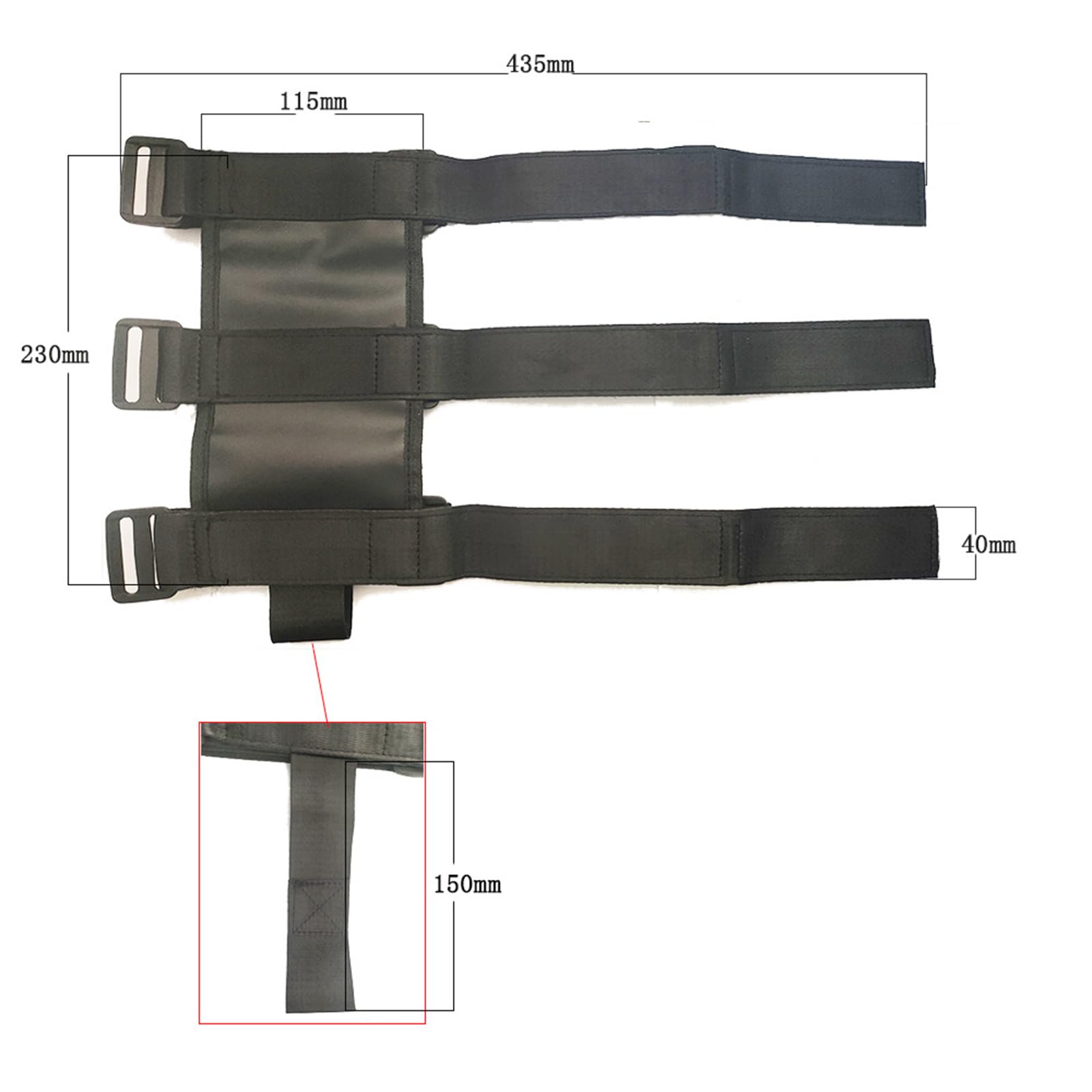 Überrollbügel Feuerlöscher Halterung Auto Kofferraumhalter Auto-Feuerlöscher-Halterungsgurt Verstellbarer Gürtel für Auto Auto Praktisches Zubehör Drittanbieter-Zubehör für Jeep (Schwarz)