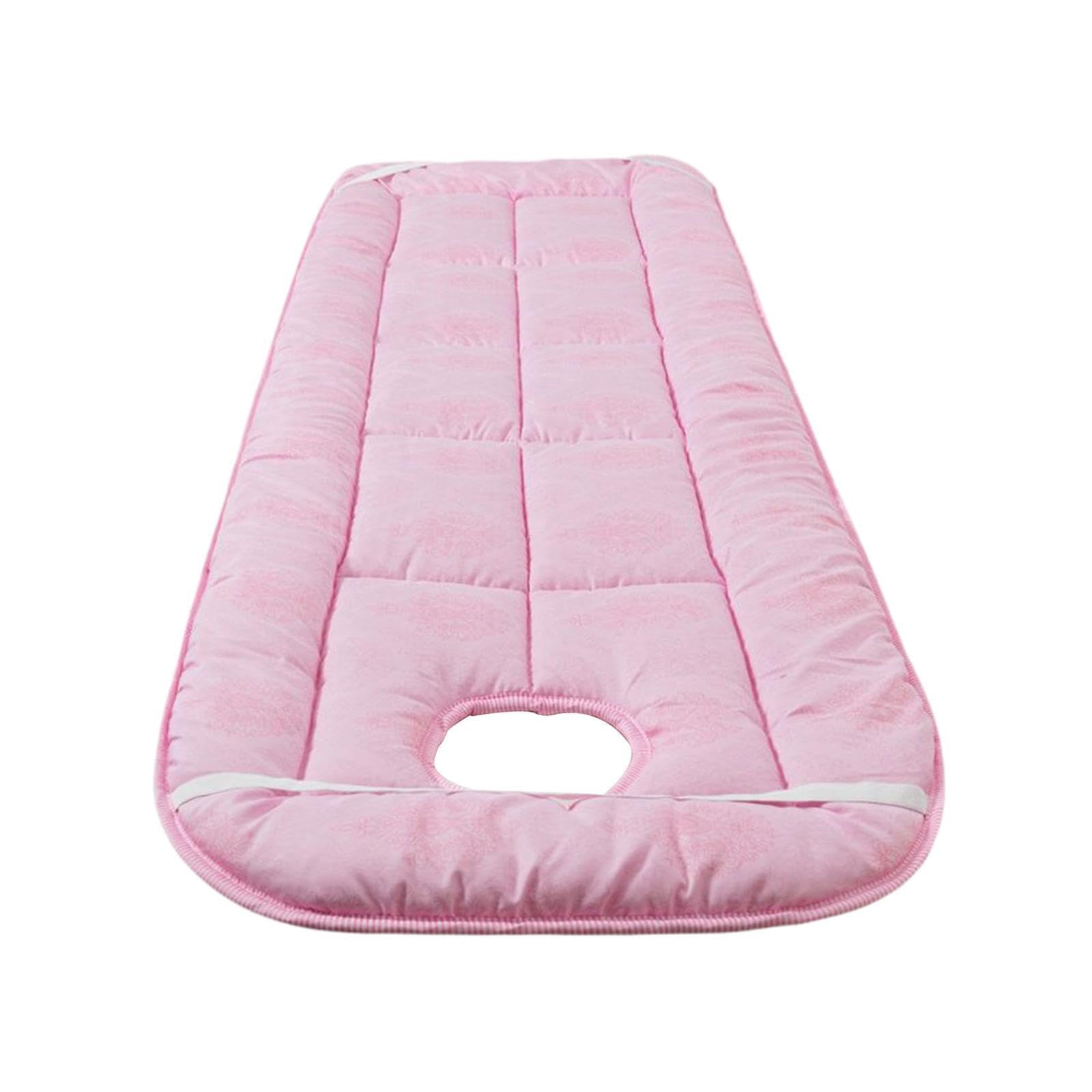 Lettino da massaggio per spa con fascia elastica per un comfort ottimale e una maggiore versatilità, facile da maneggiare e spostare. Materassino, Rosa, 185x70x3cm