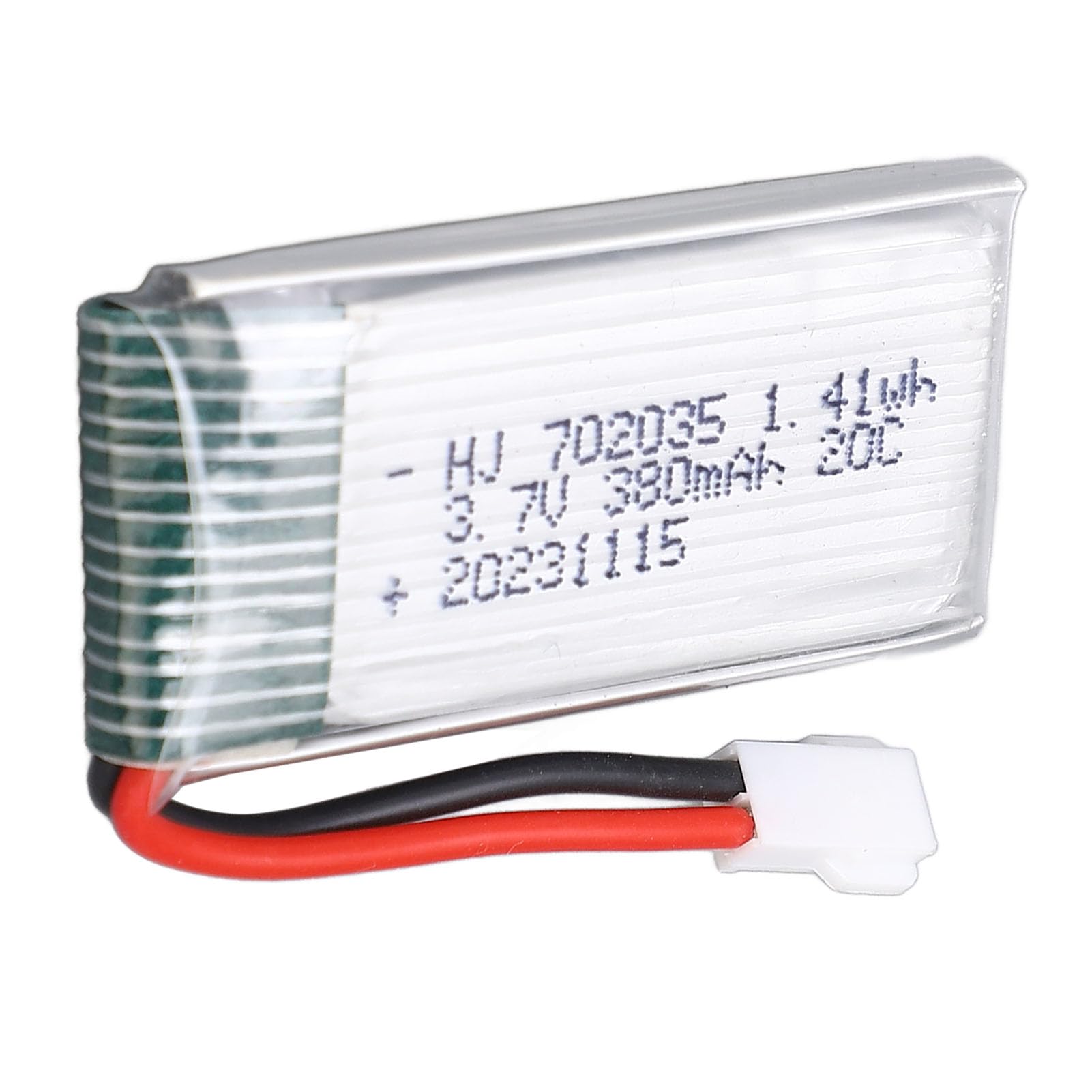 Batterie au Lithium pour Drone, 3,7 V 380 MAh 20 C avec Prise XH2.54 702035 RC Drone Lipo pour Accessoire