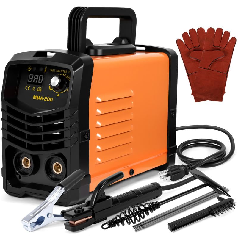 160Amp Welder Machine with 25 Rods,110v Mini Stick Welder for 1/16"-1/8" Rod, Portable IGBT Inverter Welding Machine with Hot Start, MMA Welding Kit with Synergic Control Arc Force Anti-Stick