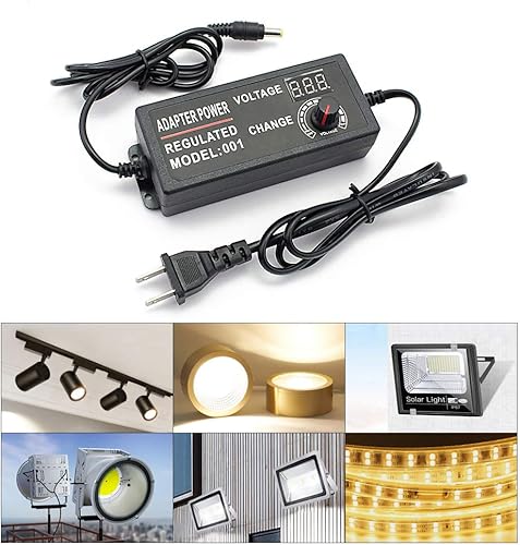 Miniatura 8 de Adaptador de corriente ajustable de 3-24 V, 2 A, fuente de alimentación variable universal de conmutación de 48 W, 100-240 V CA a CC 5 V, 6 V, 9 V,