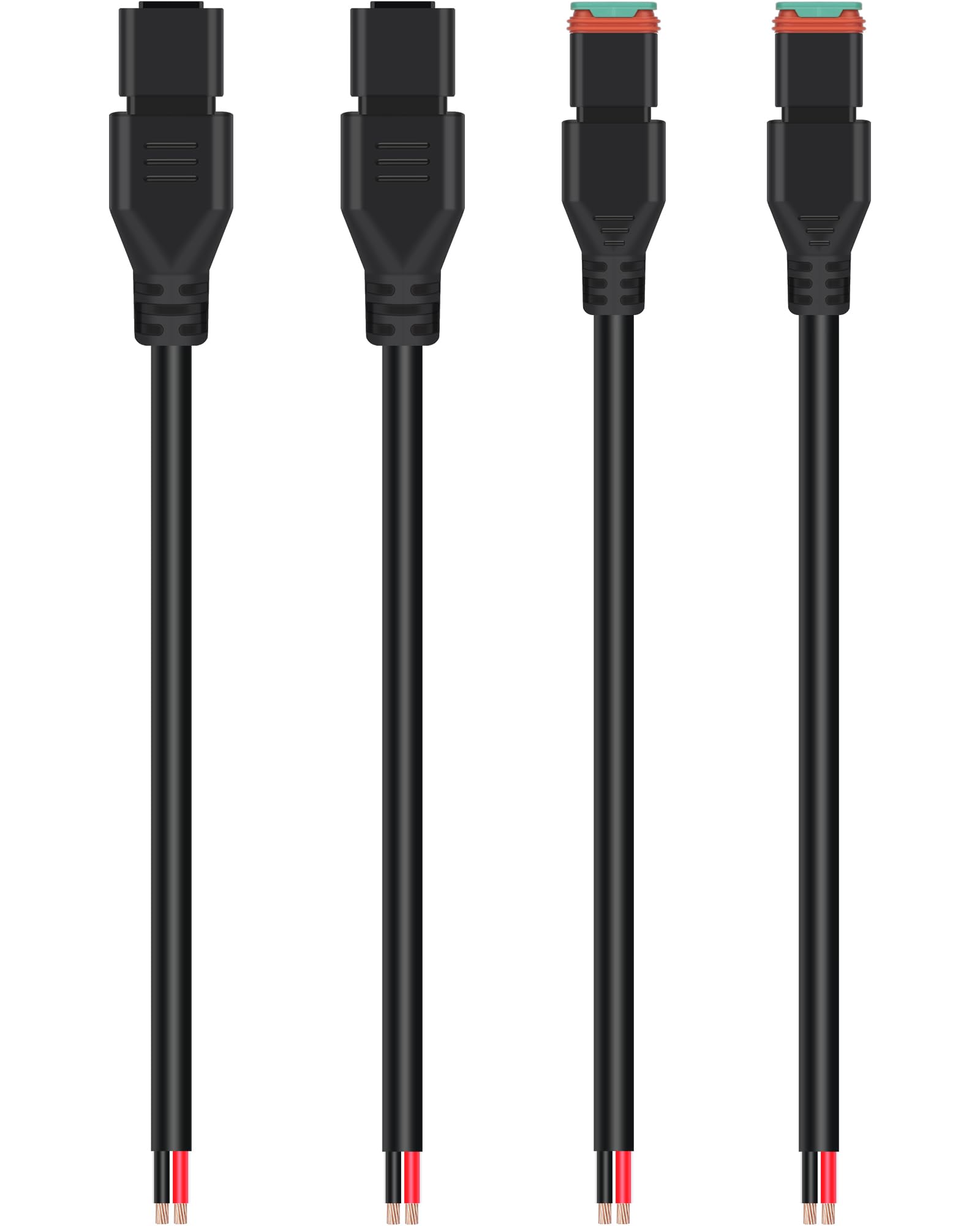 WOODGUILIN Connettore DT tedesco a 6 pin a 6 vie, impermeabile | 2 paia di cavi da 16 AWG maschio femmina per auto, camion, barche, LED (DT 6P, nero WOODGUILIN Connettore DT tedesco a 6 pin a 6 vie, impermeabile | 2 paia di cavi da 16 AWG maschio femmina per auto, camion, barche, LED (DT 6P, nero