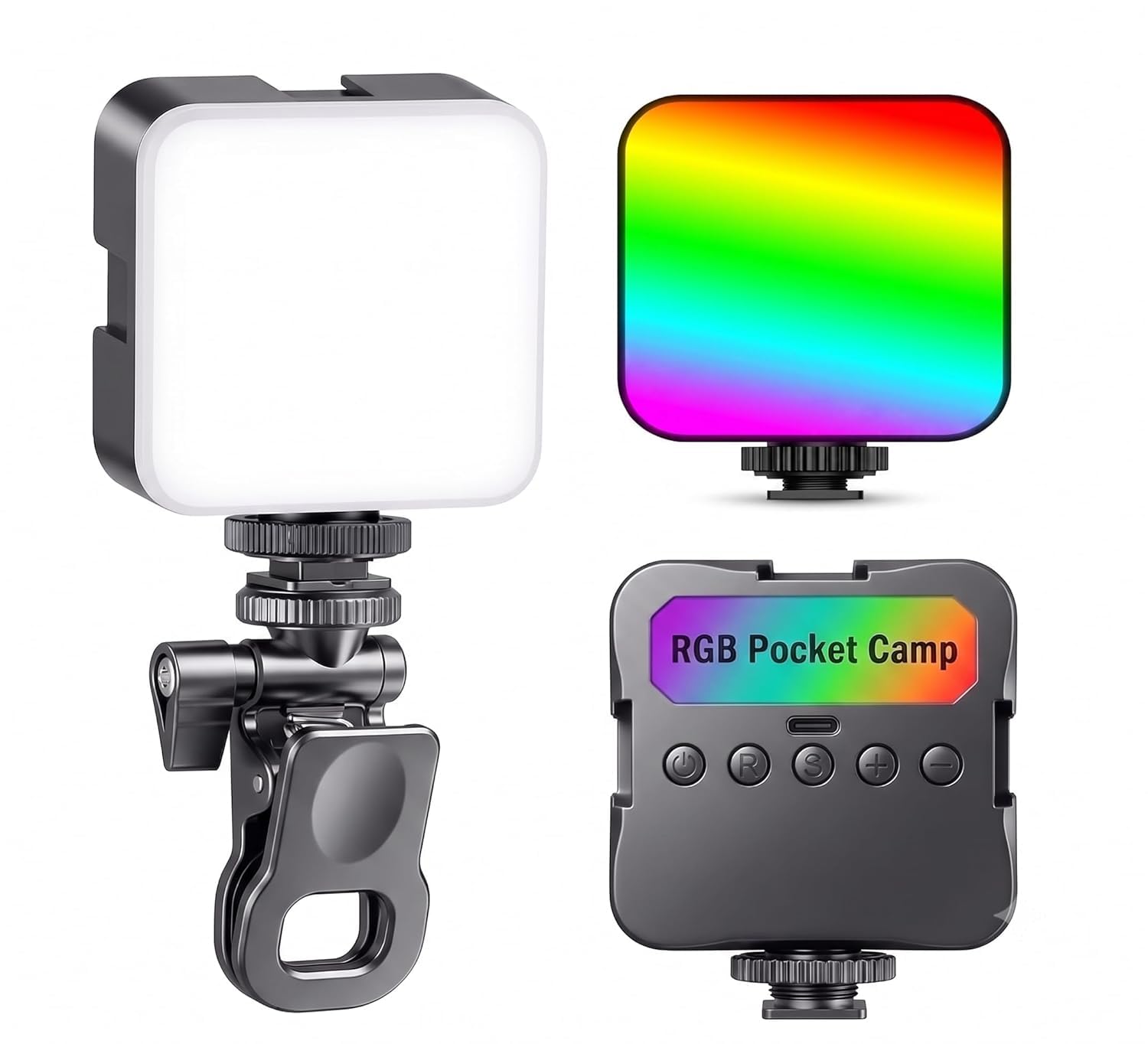 LED Pocket Video Light with Clip, Rechargeable Type-C 1800mAh, 3200K–6500K Dimmable Selfie Light for Mobile, Laptop, Tablet & DSLR Camera | Portable Lighting for Video Recording, Photography-image-19