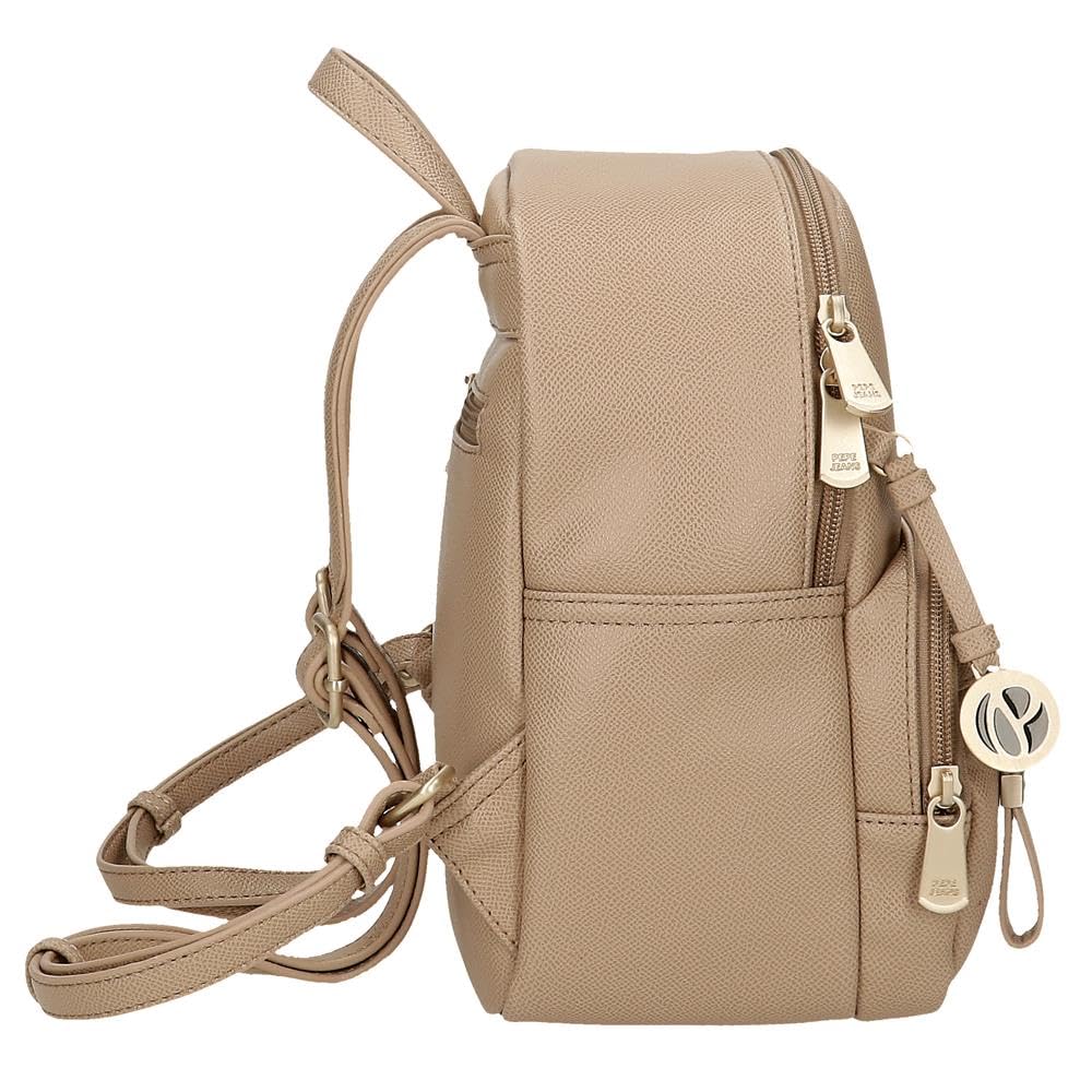 Pepe Jeans Elia Plecak Casual Beżowy 20x25,5x10 cm Skóra syntetyczna 5,1L by Joumma Bags, beż, Talla única, plecak na co dzień