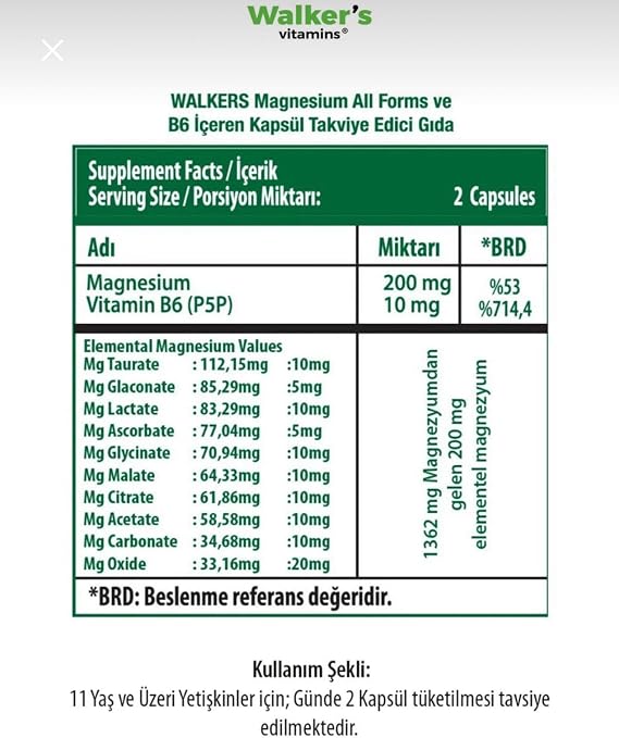 Walker's Vitamins Magnezyum Allforms Vitamin