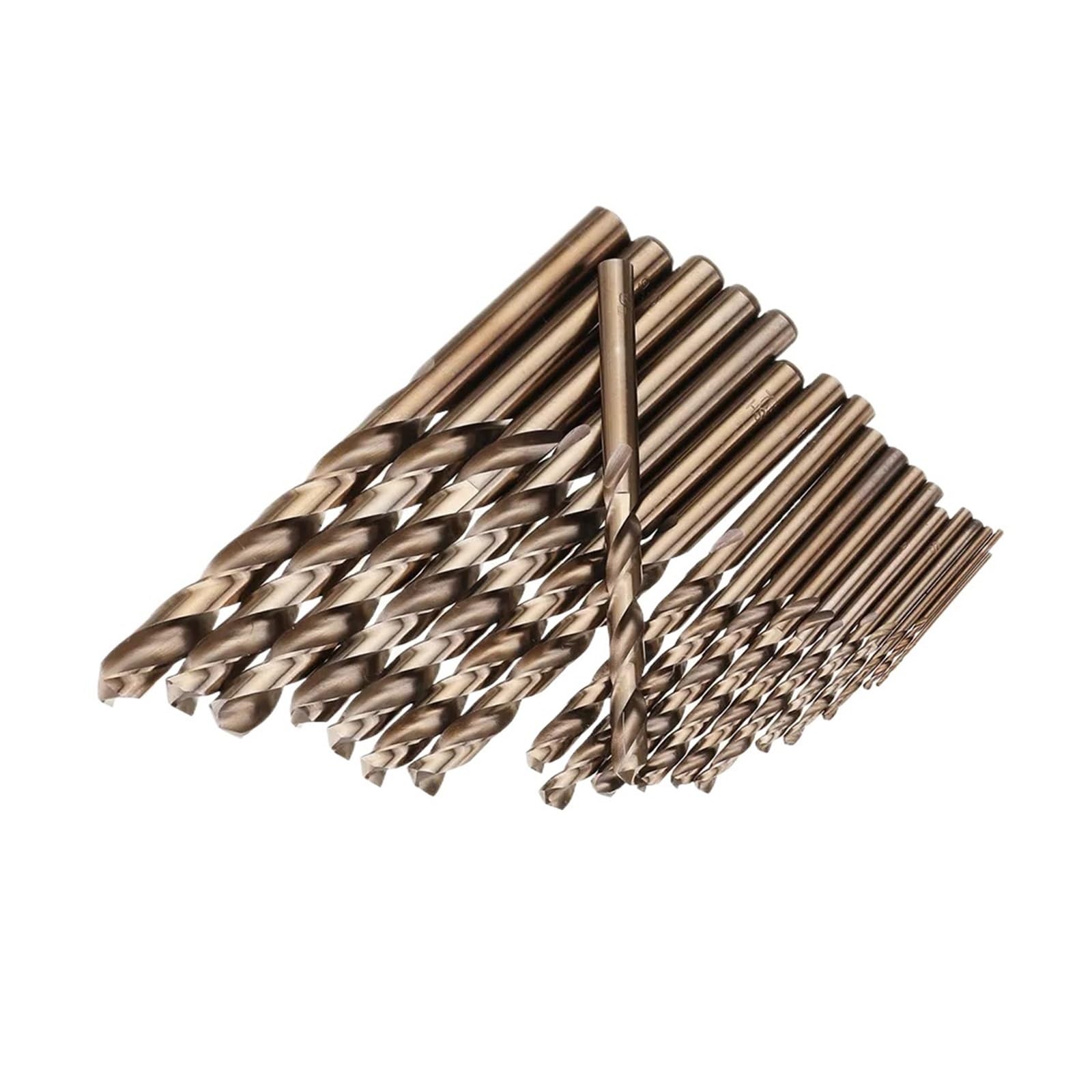 Foret hélicoïdal à queue droite Ensemble de 19 forets hélicoïdaux en cobalt HSS M35 de 1 à 10 mm for le perçage de métaux et d'aluminium, Kit d'outils HSS-Co
