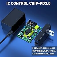 Vista 4 de Cargador para Nintendo Switch y Switch Lite y Switch OLED, compatible con Nintendo Switch TV Dock Mode Adaptador de fuente de alimentación CA, cable