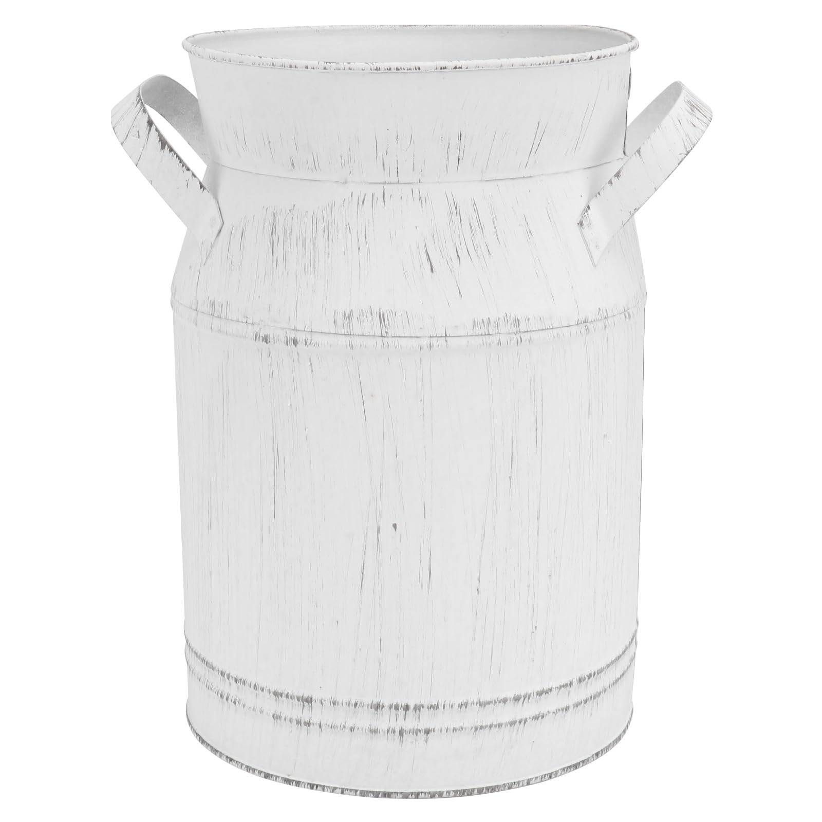 Vase à fleurs rétro blanc et pot décoratif pour ornement de bureau élégant