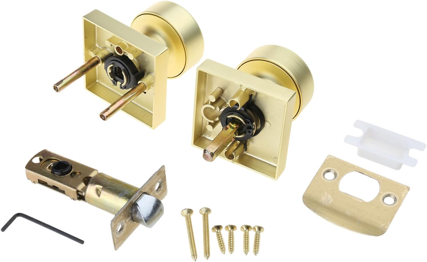 Brushed Gold Door Knobs Interior Square Styles Gold Upgrades for Bedroom & Bathroom Use Door Knobs