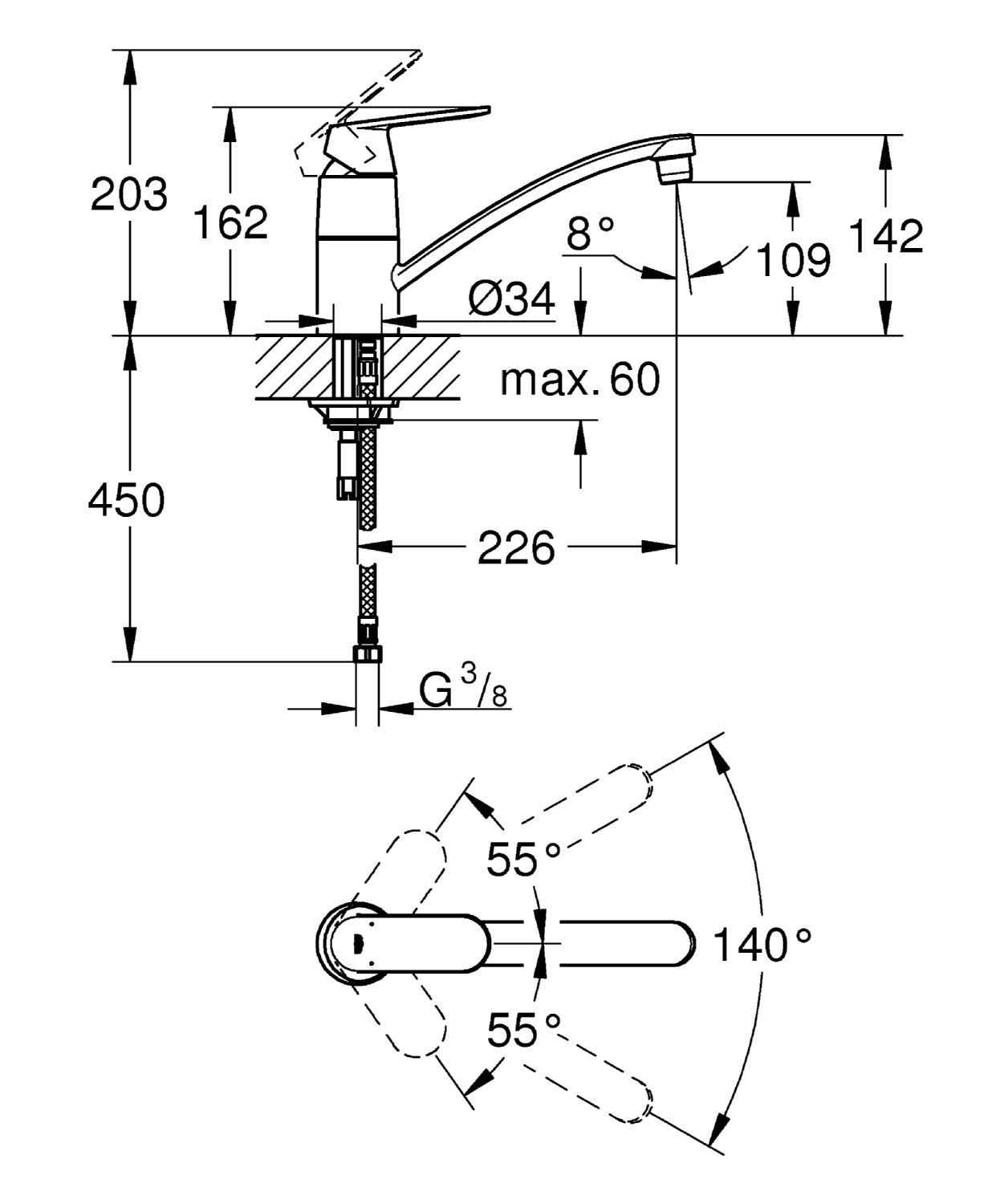 Grohe 32842000 Bateria Kuchenna, Srebrny