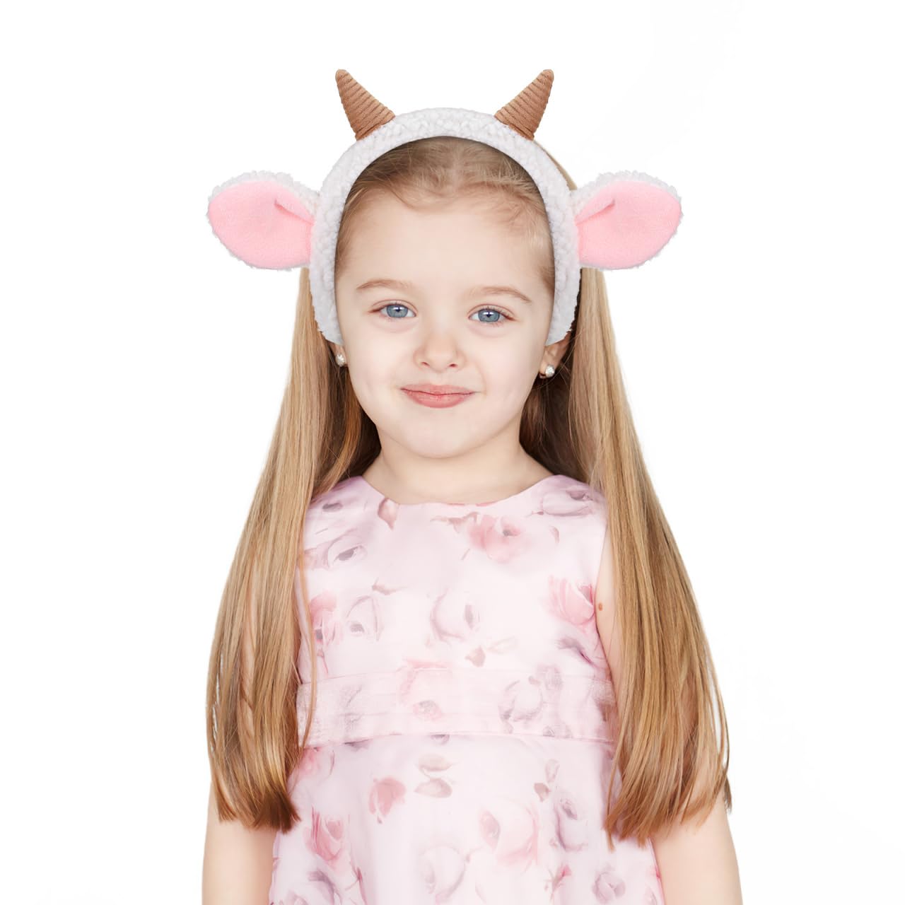 Bandeau de Corne Fleur et Oreilles Brillant Cartoon Serre-Tête pour et