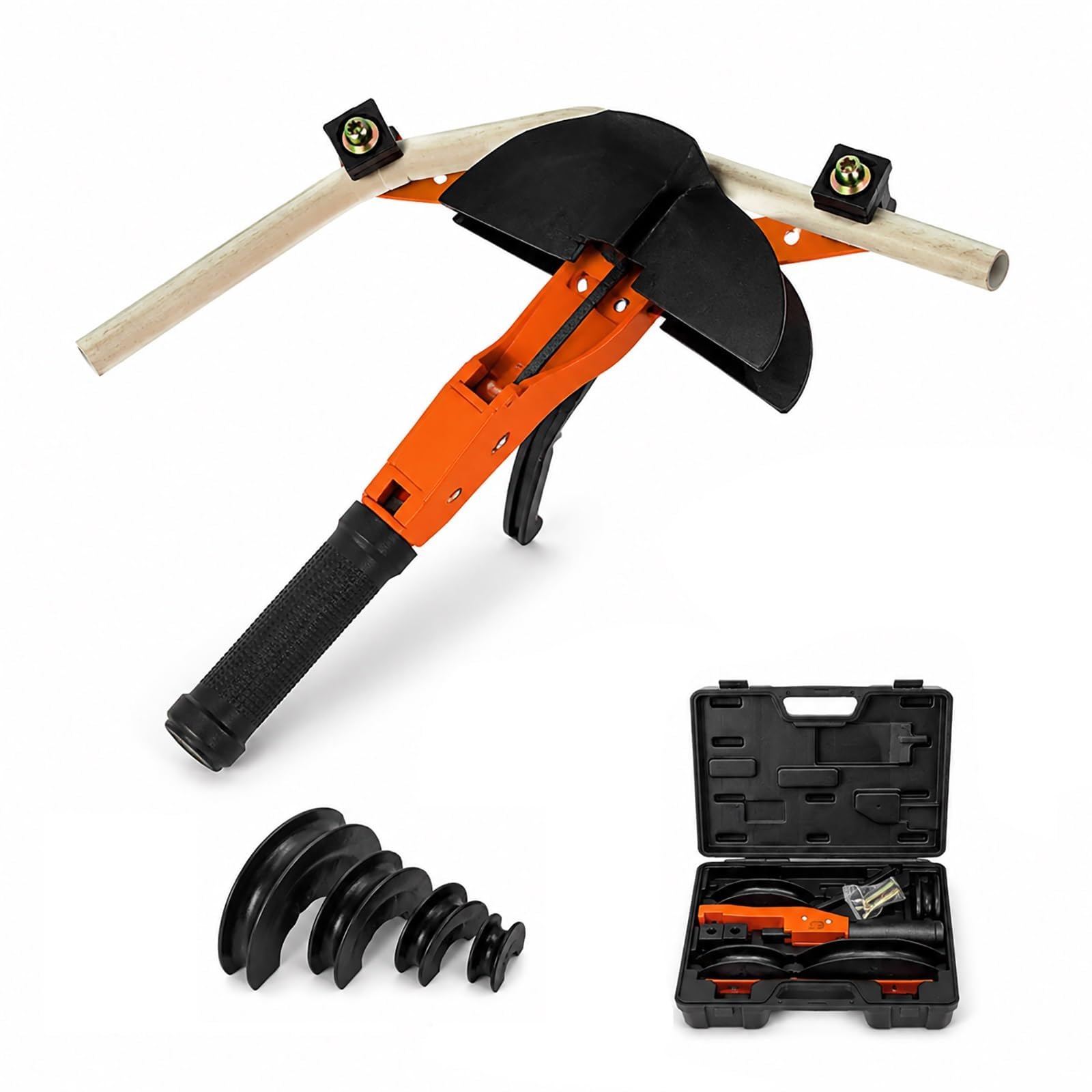 COYEUX Curvador De Tubos Manual De 16-32 Mm, Herramienta Manual para Curvar Tubos A 90°, con 4 Matrices Y Caja De Almacenamiento Portátil, Fabricado En Aleación De Aluminio, Apto para Tubos De