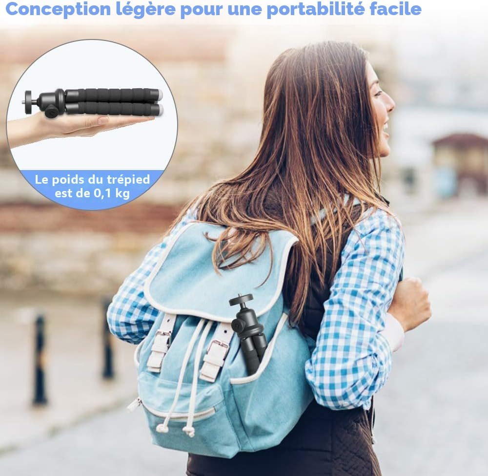 UBeesize Trépied pour téléphone Portable, Mini Trépied pour Smartphone et Appareil Photo, Mini Tripod avec Télécommande Bluetooth