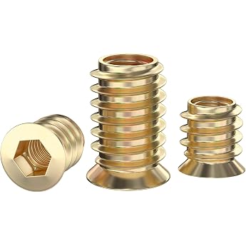 Pack of 20 screw-in nuts M6 x 8 mm threaded insert wood insert nuts galvanised screw-in nuts screw-in sleeve