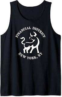 New York Wall Street Financial District Bull NY City Tank Top