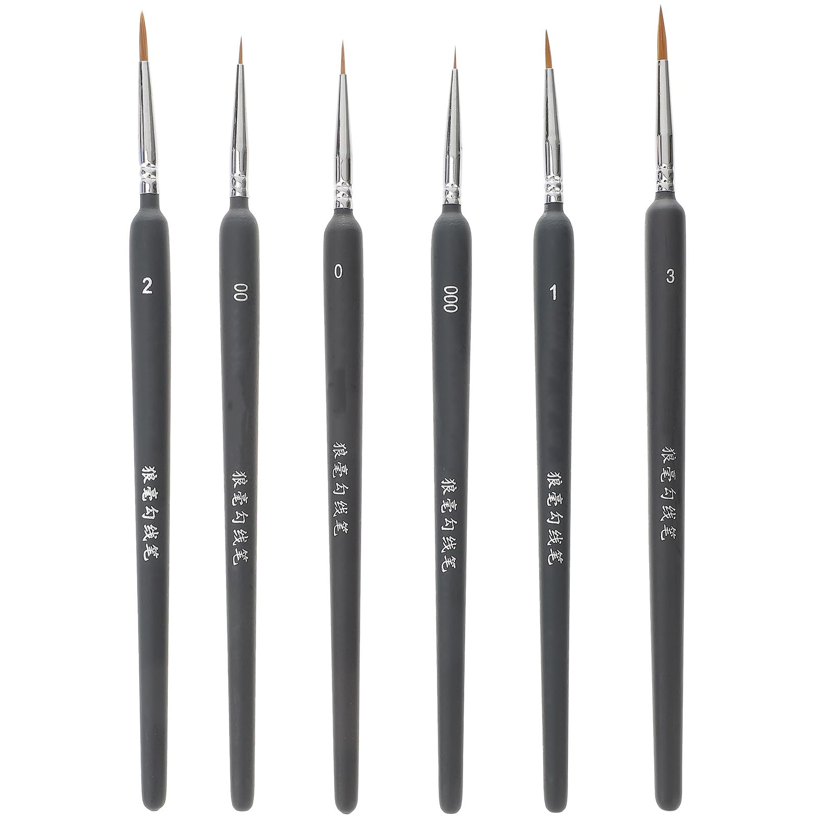 Pincel de Acuarela Portátil Pluma de Dibujo Lineal 6 Piezas para Adultos