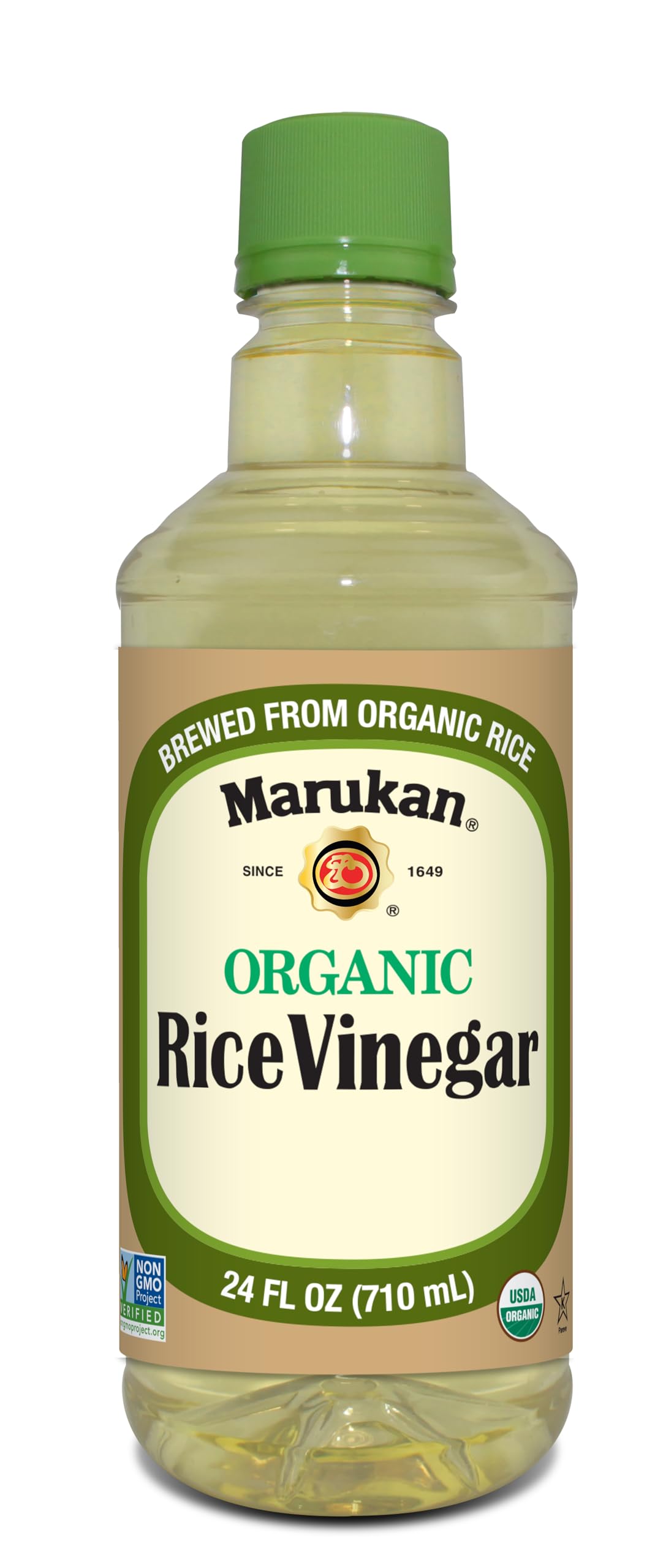 Marukan Organic Unseasoned Rice Vinegar for Enhancing Flavor & Cooking, USDA Organic, Marukan Rice Vinegar (24 fl oz)