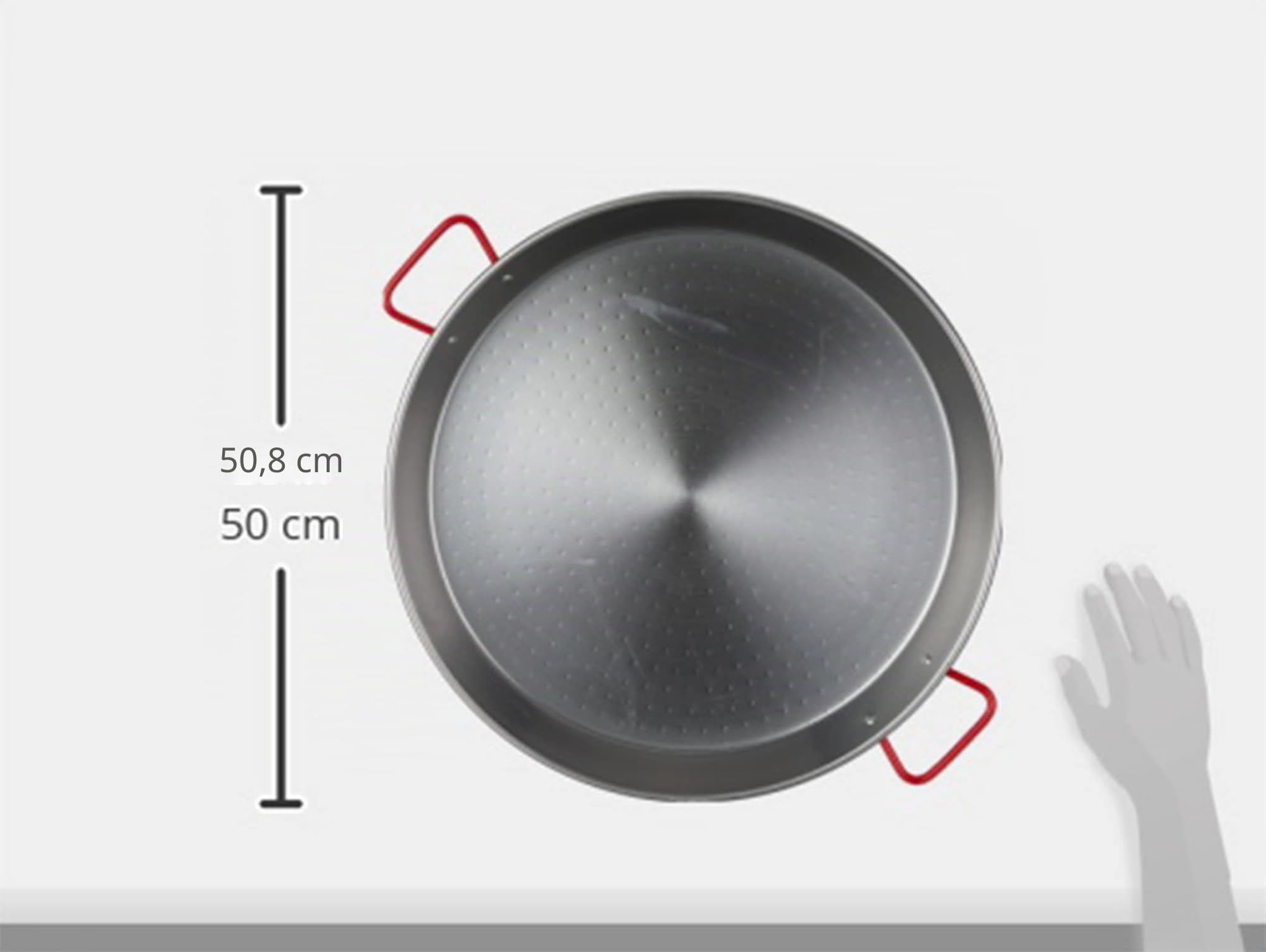 Lacor 63651 - Piatto/tegame per Paella in Acciaio, 50 cm
