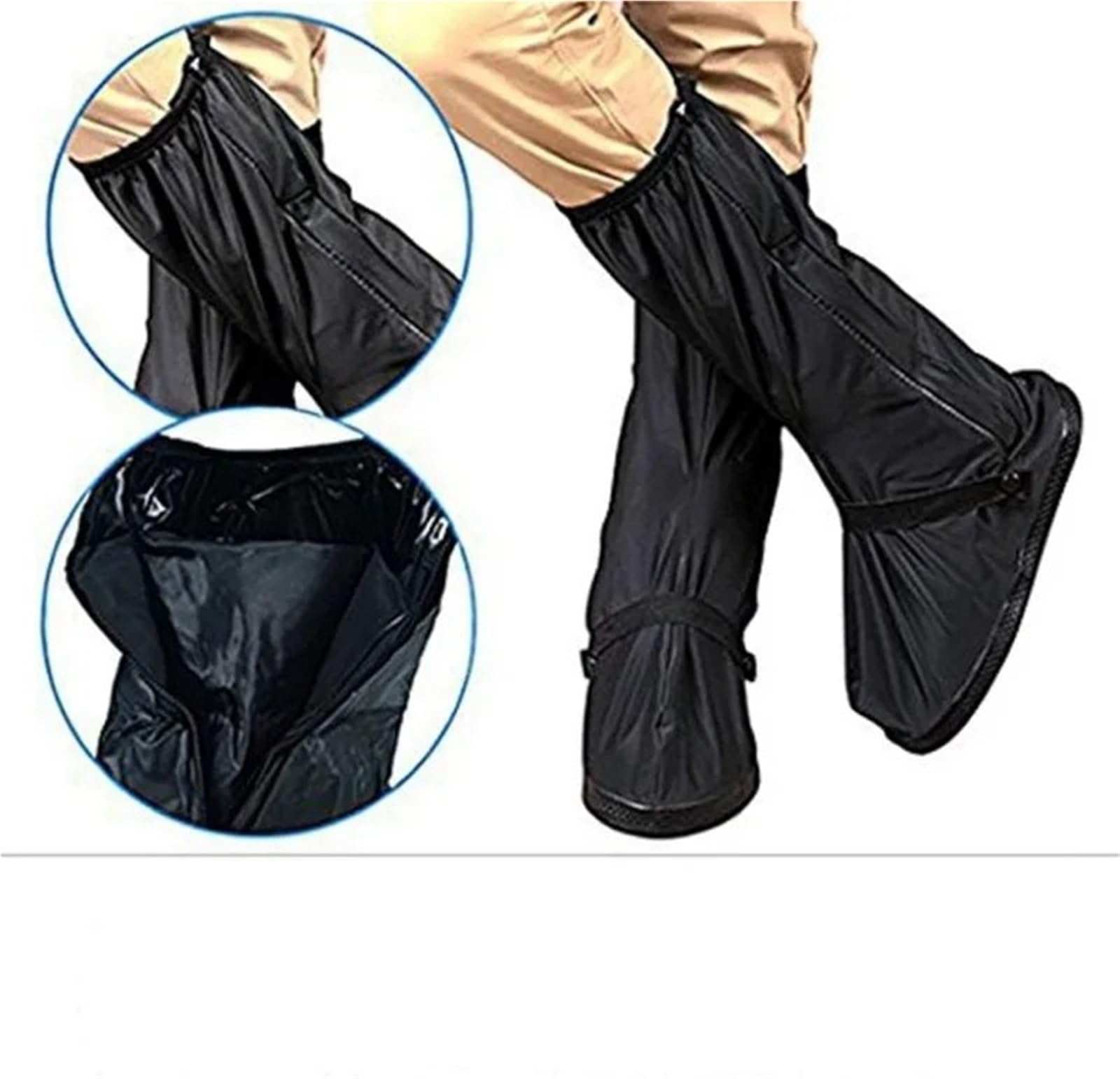 2 pares de cubiertas impermeables for zapatos, Botas lluvia plegables, aislamiento reflectante for exteriores, for caza, ciclismo, nieve y días lluviosos para Protección