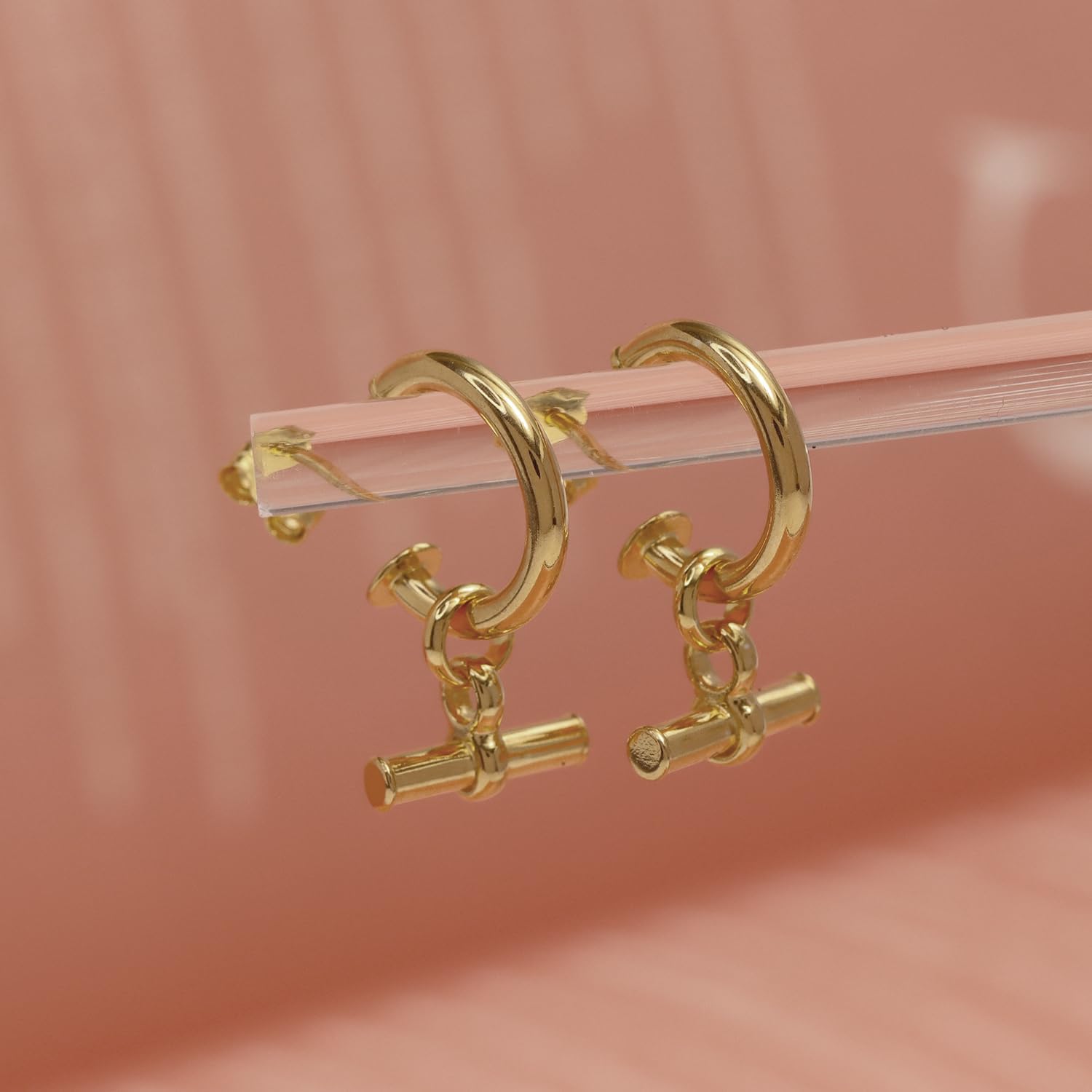 LeCalla 925 Sterling Silver T-Bar Earrings for Women | Women's Bar Earrings jewelry | Drop Dangle Earring Gift for Birthday Christmas