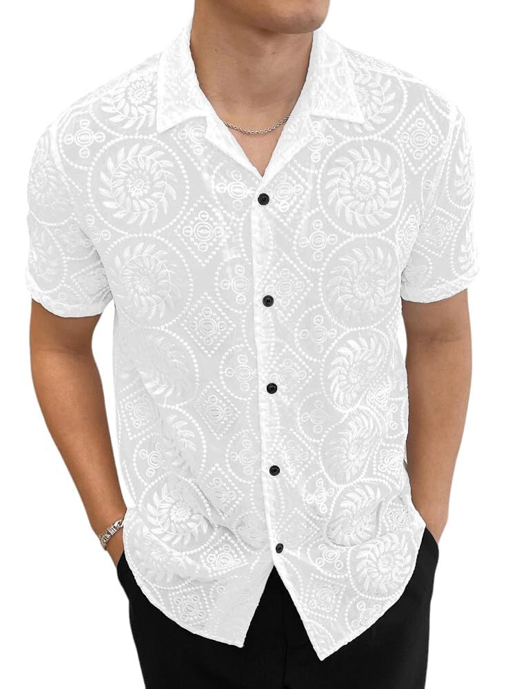 KEDARFABKedar Fab' Men Rayon Embroidery Shirt