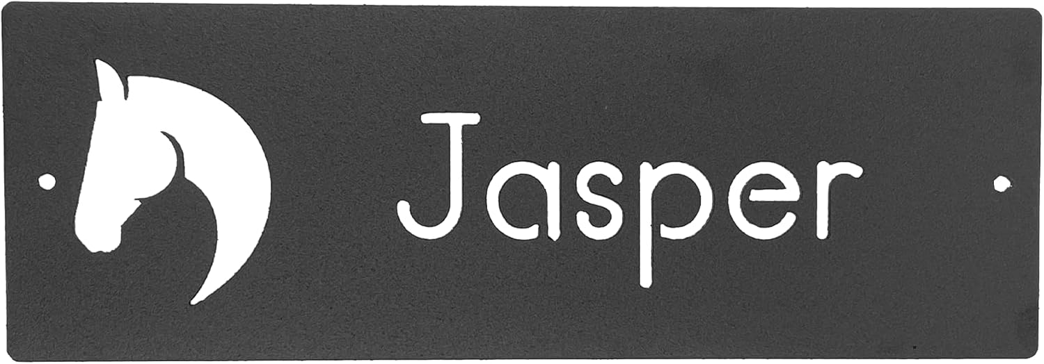 ON-SALE 13 inch wide Personalized Horse Stall Nameplate Made From Steel Decor Wall Art or Hanging Indoor or Outdoor