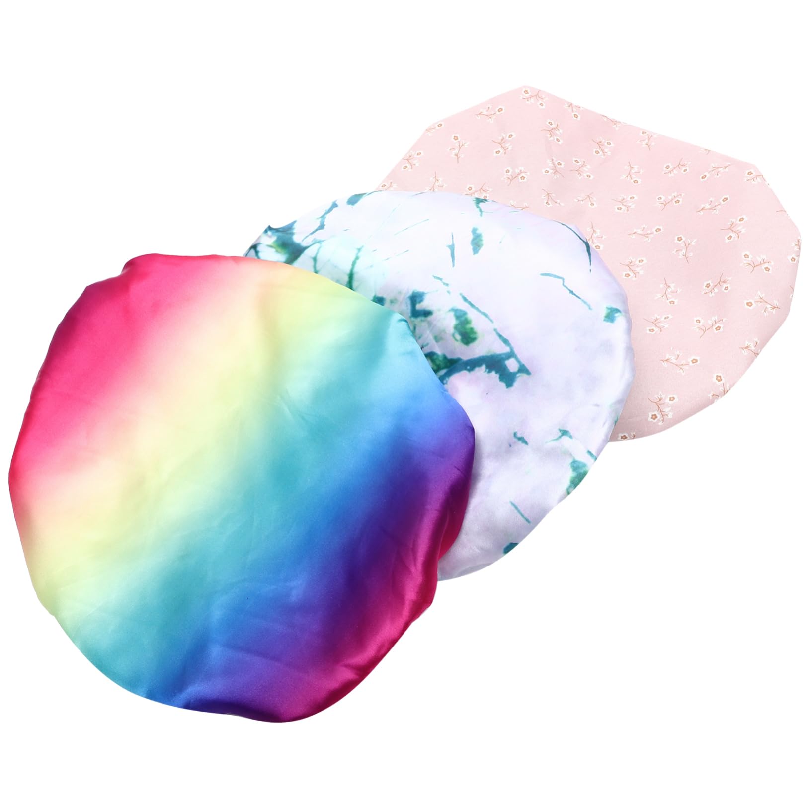 Healvian 3 Set di Cuffie per per Donne E Uomini Cuffie per La Riutilizzabili Fascia Elastica Copricapo di Grandi Dimensioni per Il Bagno per Occasioni Speciali 3 Pezzi*3