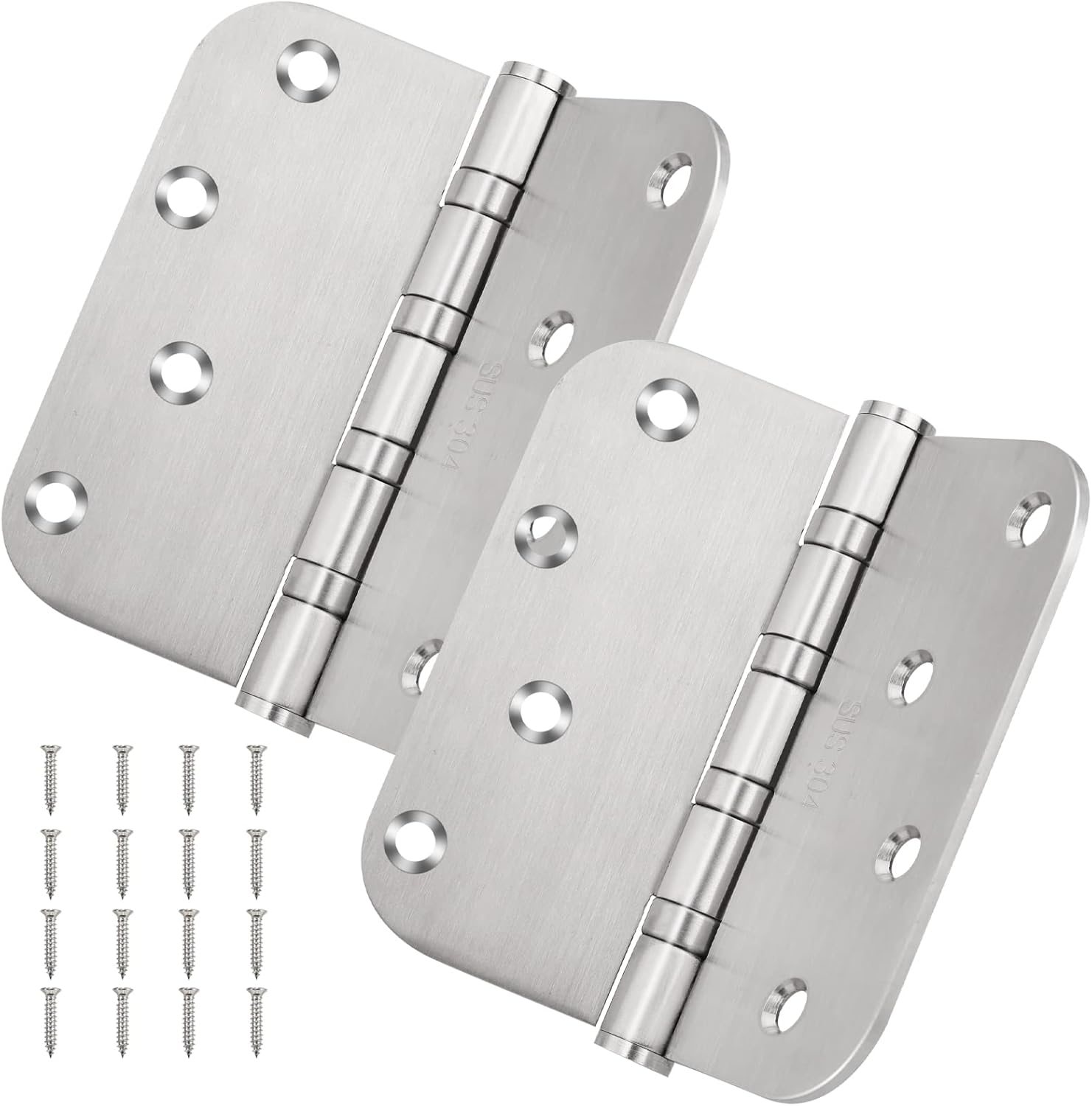 304 Stainless Steel 4'' X 4'' Door Hinges Ball Bearing Commercial Door