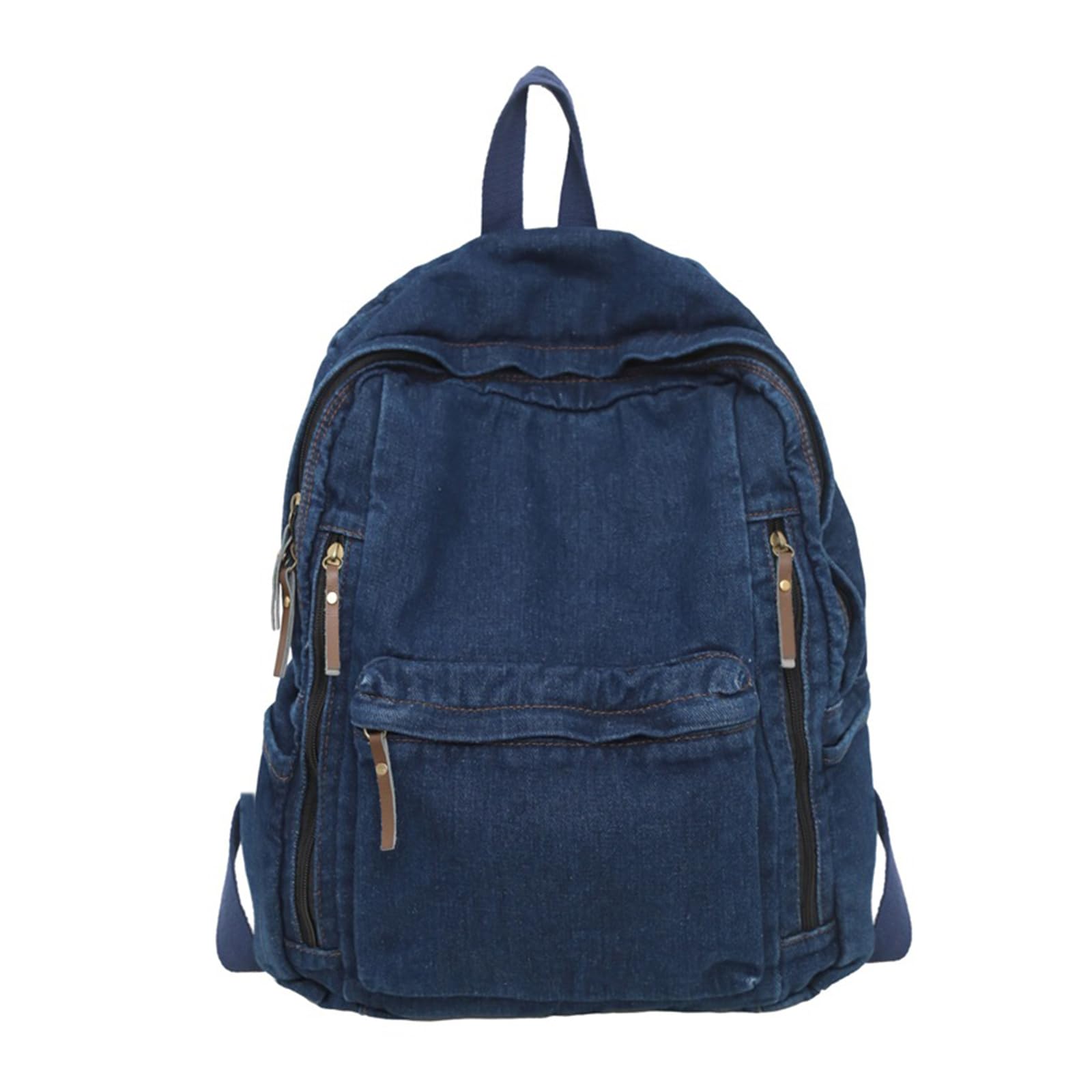 MICFENY Vintage Denims Backpack Large Capacity Shoulder Bag Casual Schoolbag with Multiple Pockets for Teenagers