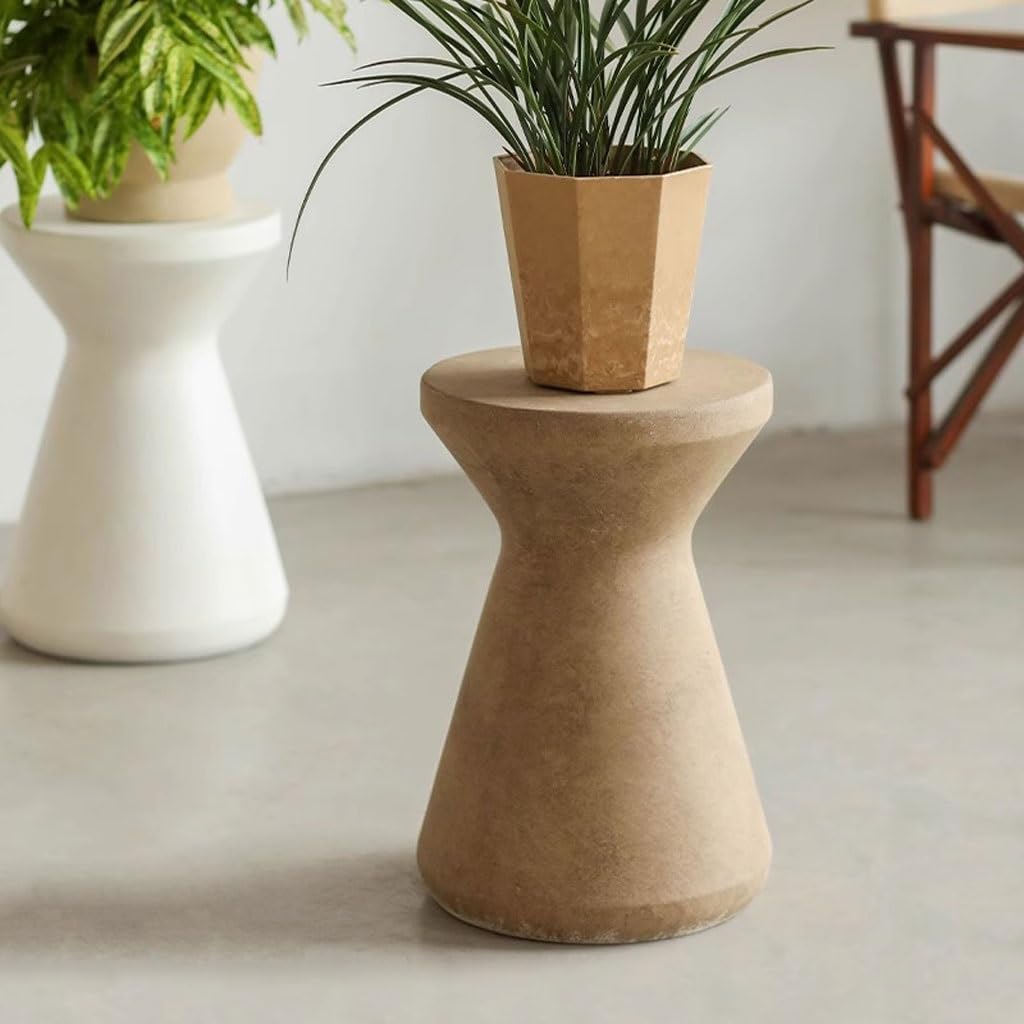 Tiered Plant Stand Indoor Hourglass-shaped Flower Stand Flower Pot Rack Imitation Cement Living Room Balcony Green Plant Potted Plant Rack Outdoor Plant Stands For Patio(B)